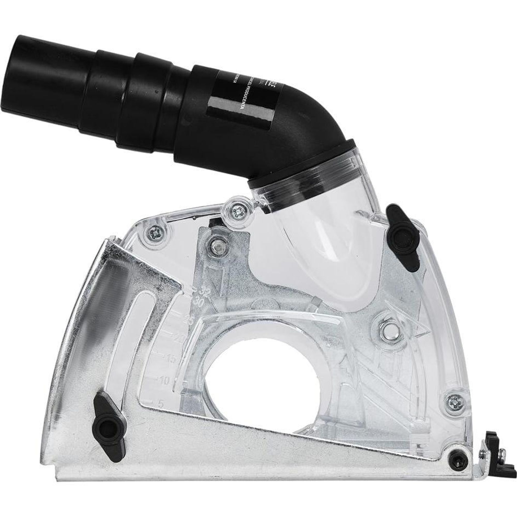 KRAFT&DELE | Absaughaube mit Bürsten Schleiftopf, für 115/125 mm Schleifmaschine, für Winkelschleifer für Schleifarbeiten mit Absaugung