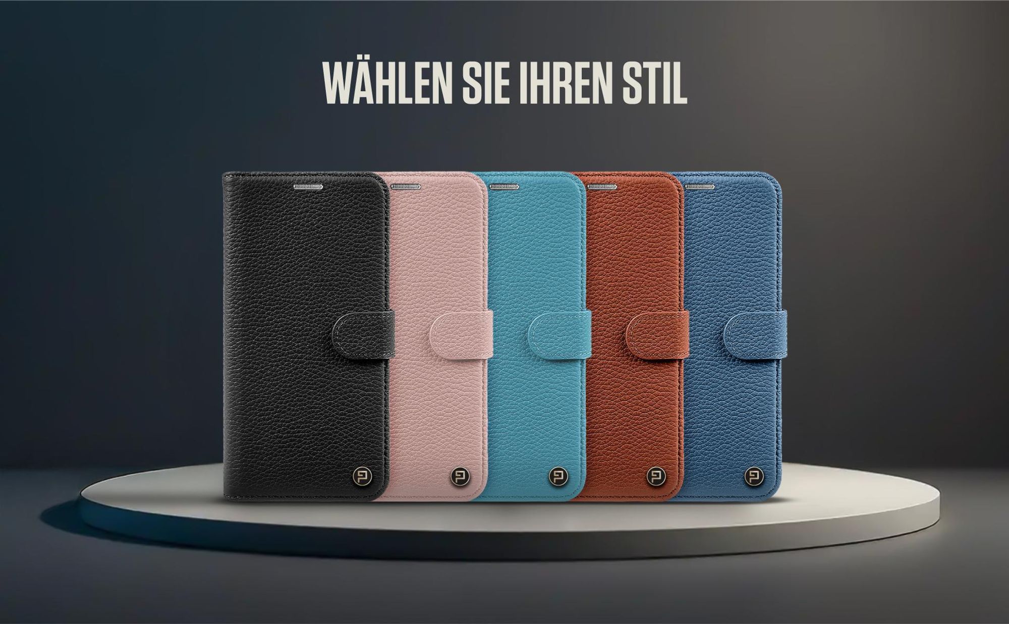 Edle Lederhüllen in 5 verschiedenen Farben für das Samsung Galaxy S25