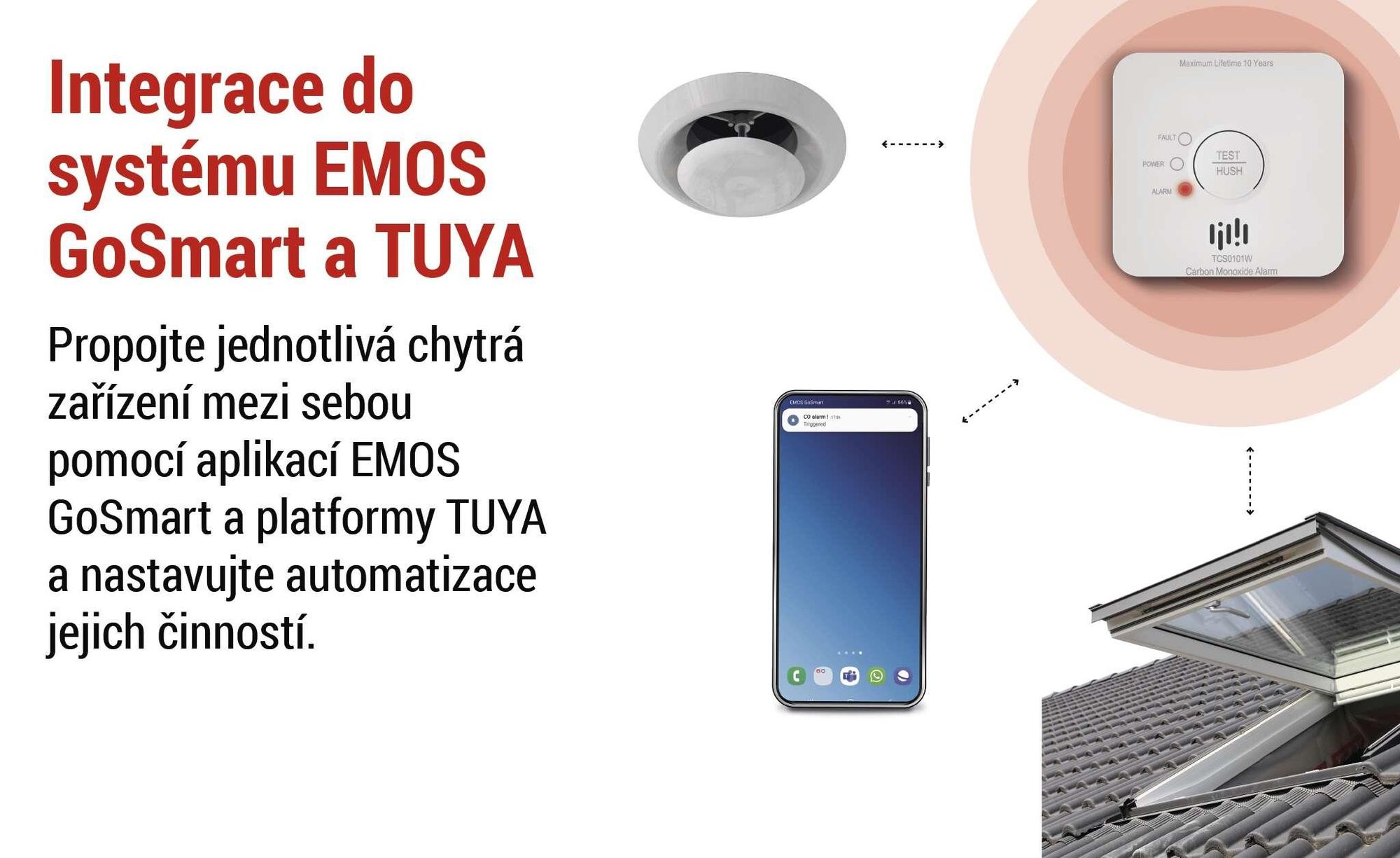 EMOS GoSmart Detektor oxidu uhelnatého TCS0101W s WiFi, P56400S
