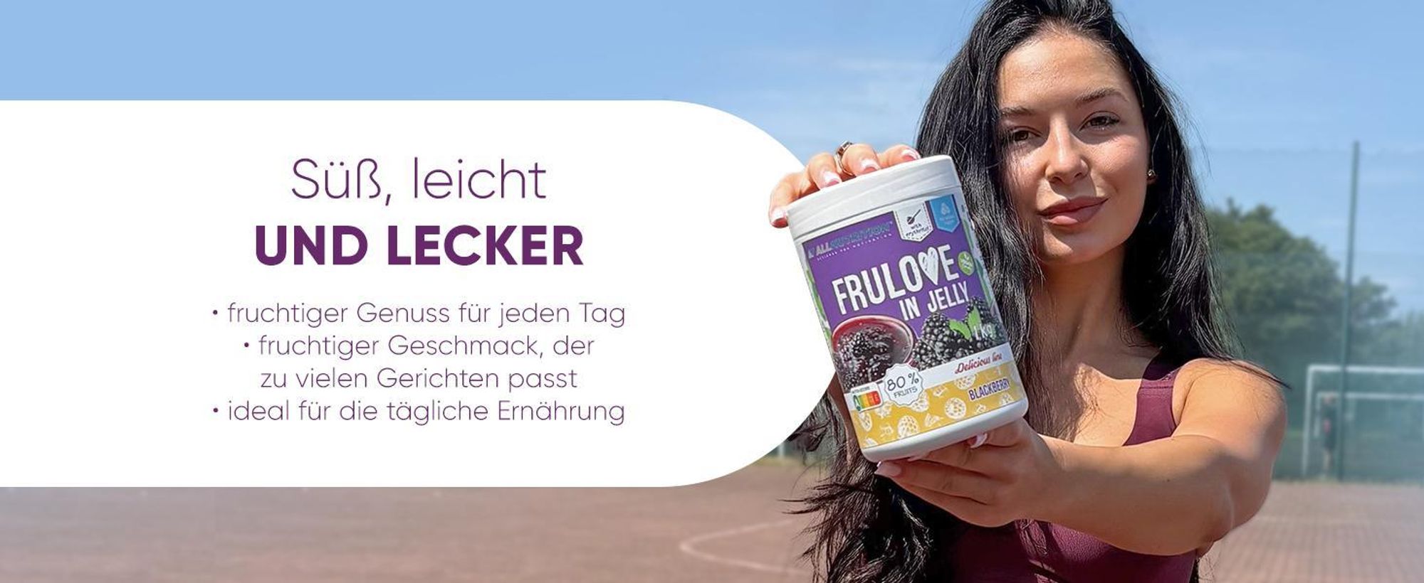 ALLNUTRITION FRULOVE In Jelly Blackberry 1000g Marmelade Früchte
