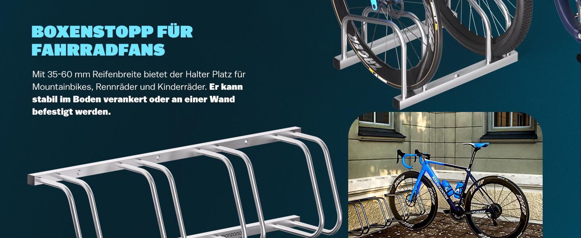 MONZANA Fahrradständer für 6 Fahrräder