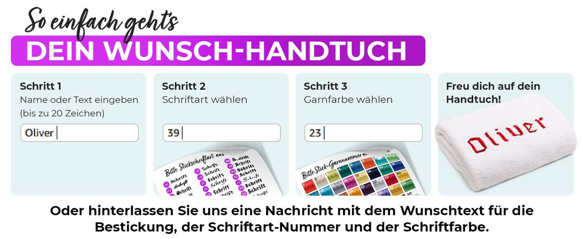 AR Line Duschtuch 70x140 cm mit Namen bestickt – Personalisiertes Handtuch aus Baumwolle 500 g/m², Farbe: Orchidee