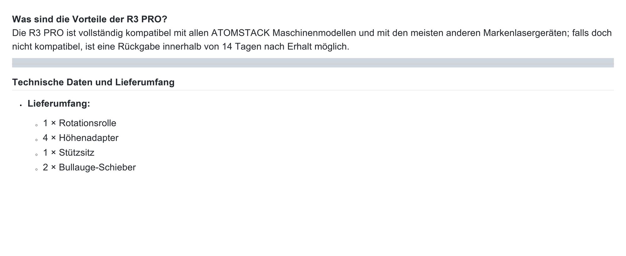 ATOMSTACK R3 PRO Rotationswalze, Rotary Roller, Y Achsen-Rotationswalzen mit 360°drehbarer, für zylindrische Objekte,8 Winkeleinstel