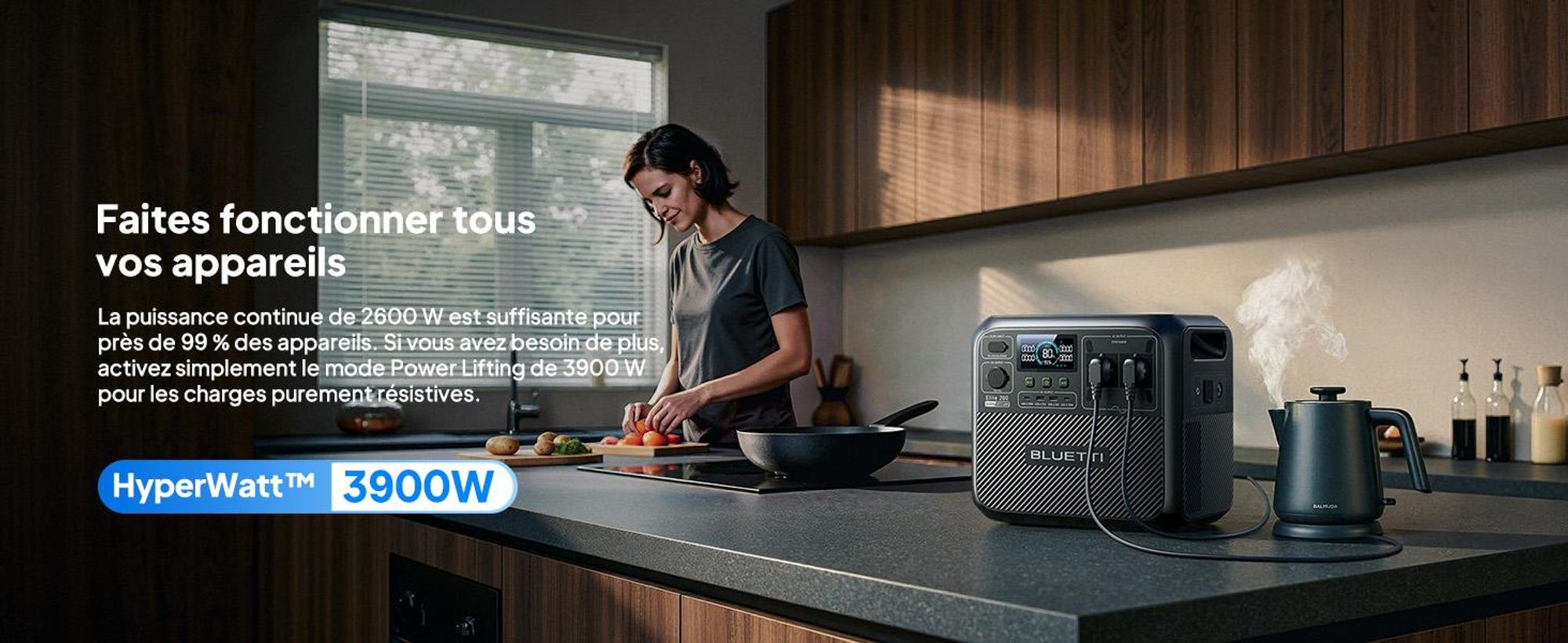 BLUETTI Elite 200 V2, draagbare powerstation, 2073,6 Wh LiFePO4 batterij, met 2 x 2600W AC-uitgangen, zonnegenerator voor kamperen, off-grid gebruik