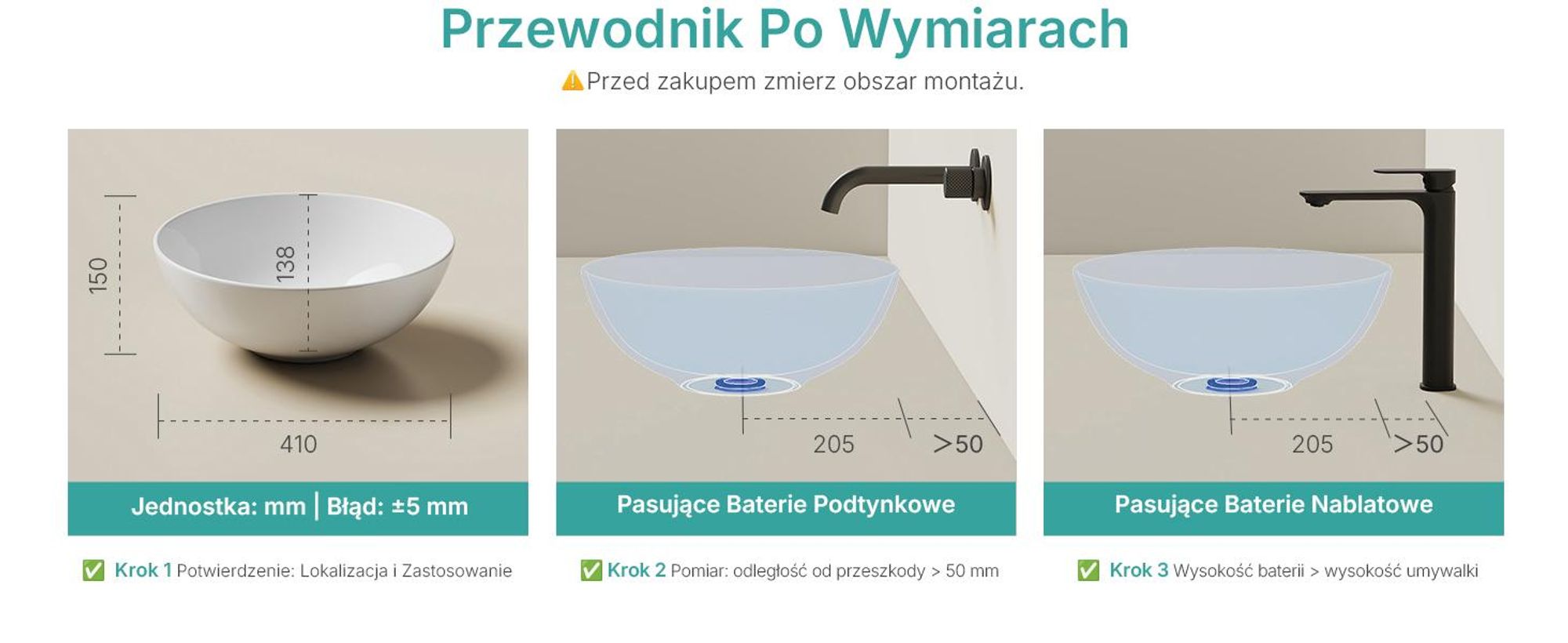 Umywalka nablatowa EMKE okrągła 415x415x155mm, umywalka ceramiczna w kolorze białym błyszczącym matowym, bez otworu na baterię i przelewu, ornes design do stylowych łazienek