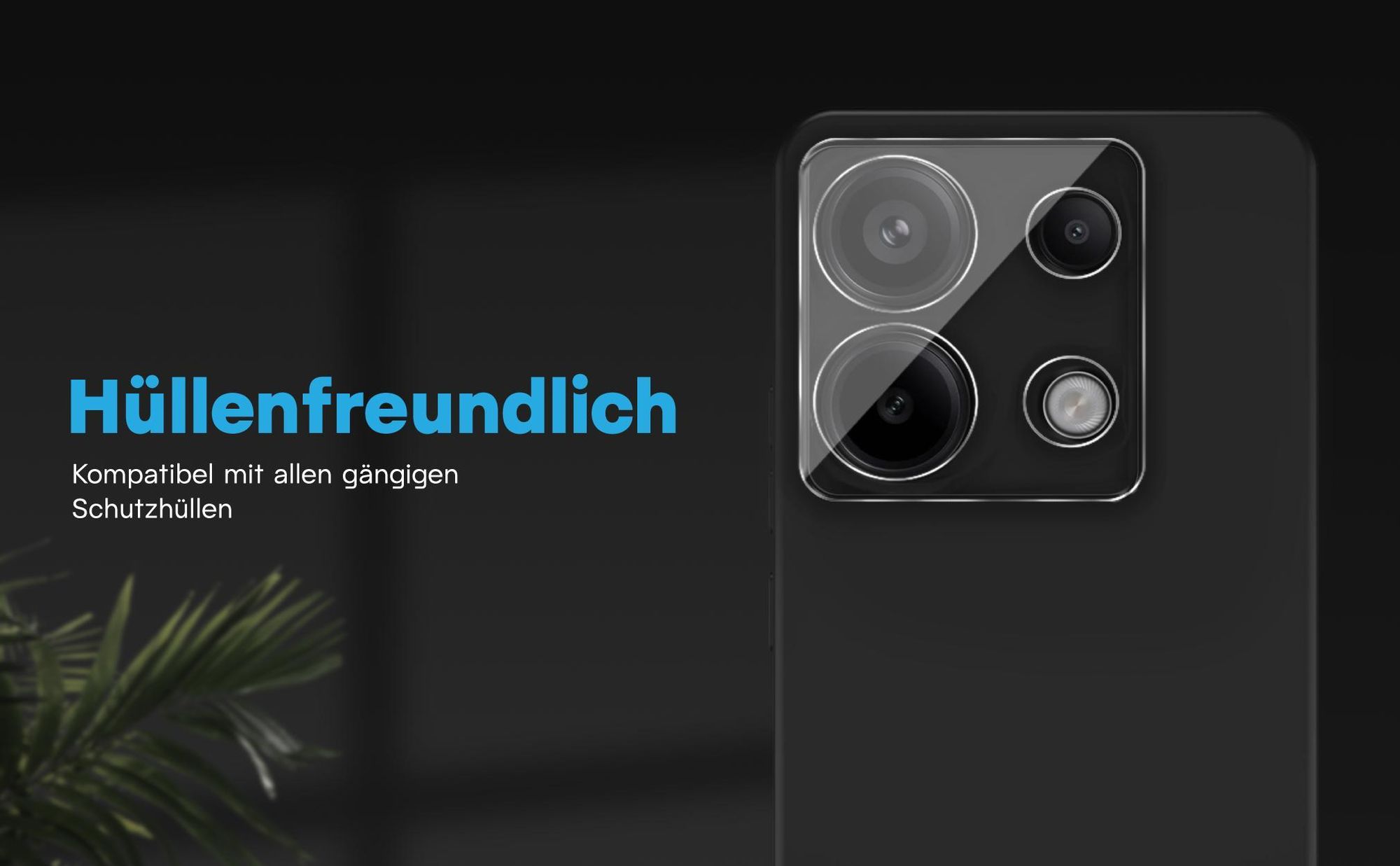 Kamera Schutzglas für Xiaomi Redmi Note 13 Pro 5G kompatibel mit allen gängigen Hüllen