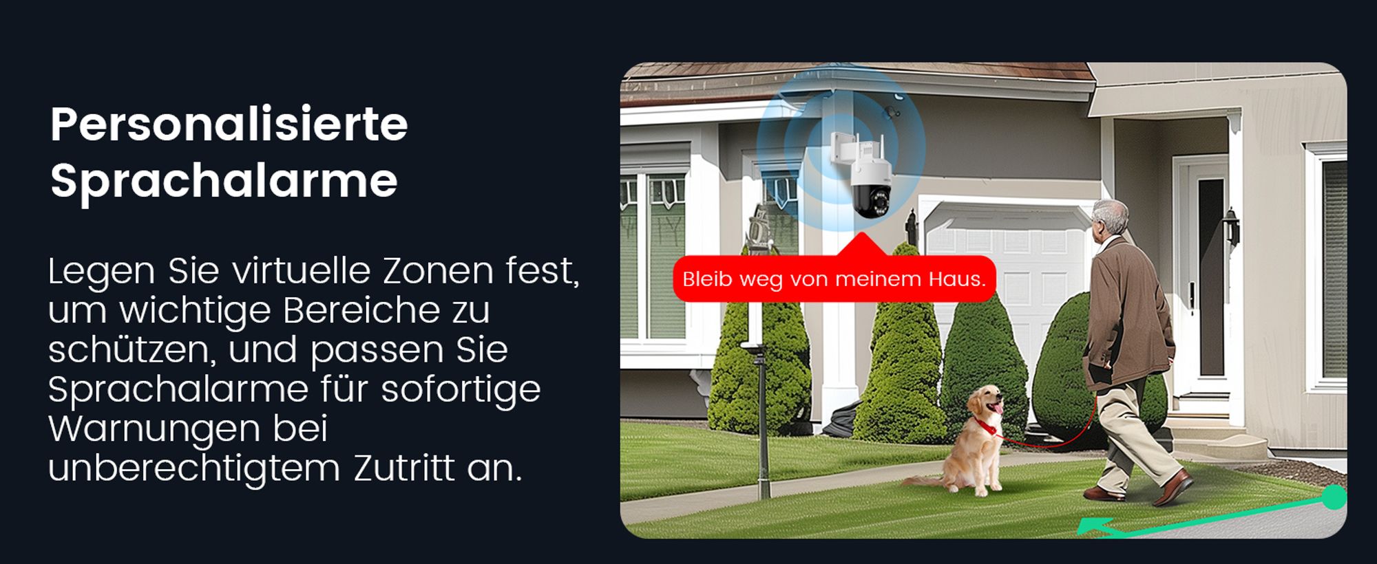 ZOSI 3K Wi-Fi 6 Outdoor Überwachungskamera mit 360° Pan & Neigung, 2,4 GHz WLAN Kamera für Außen mit AI Mensch/Fahrzeug/Tier Erkennung, 2-Wege-Audio