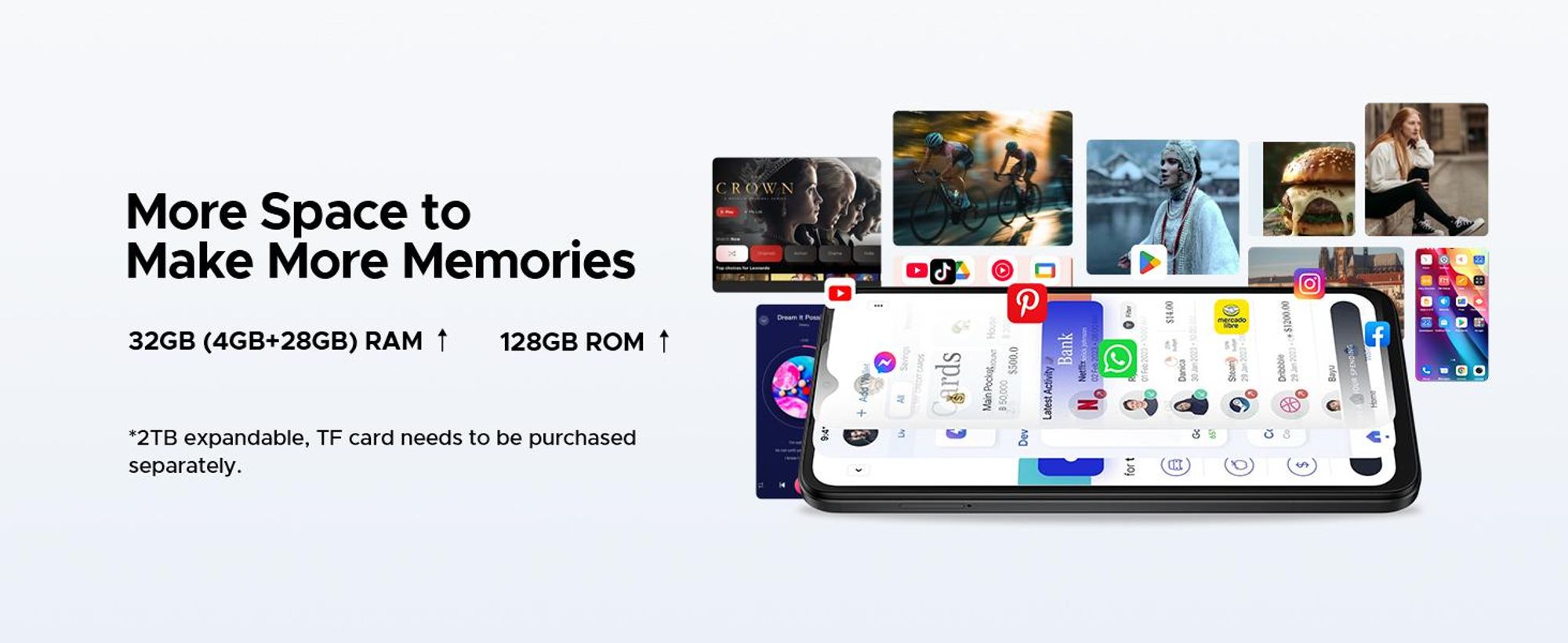 DOOGEE Note56 Pro – chytrý telefon, Android 16, 6,56" displej s obnovovací frekvencí 90 Hz, baterie 6150 mAh, 32 GB RAM + 128 GB interní paměti, 4G, podpora dvou SIM karet, 13MP fotoaparát, NFC, čtečka otisků prstů, rozpoznávání obličeje