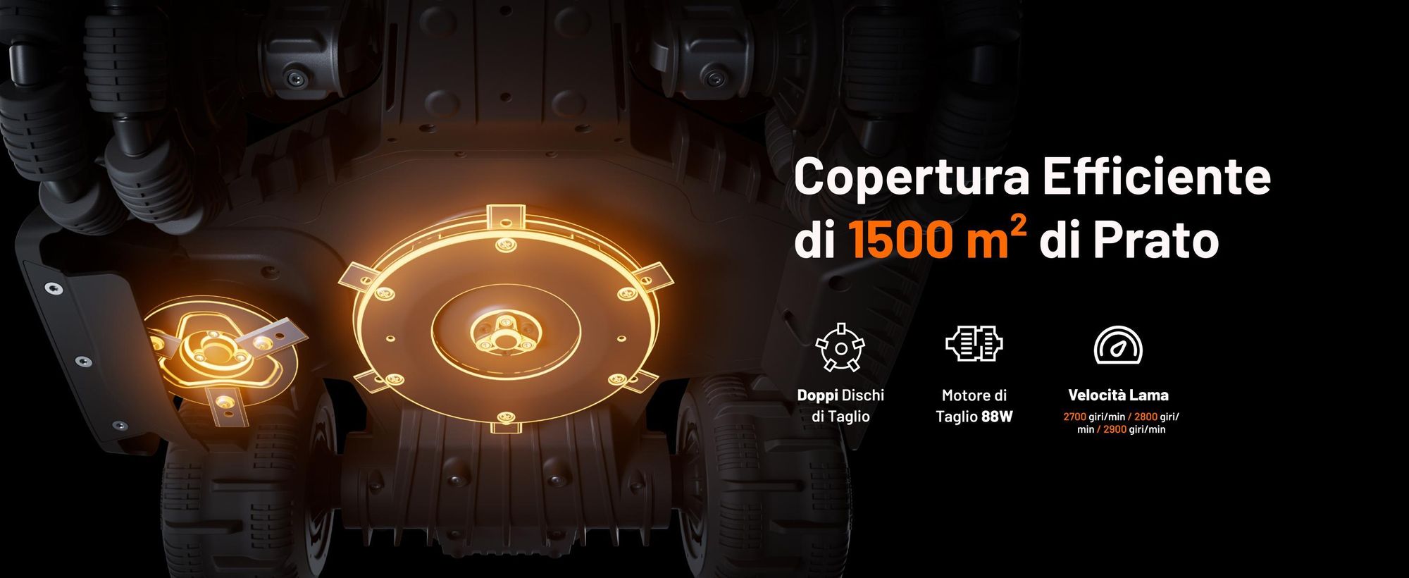 Robot tagliaerba Mammotion LUBA Mini 2 AWD 1500, senza filo, fino a 1500 m², taglio bordi, DropMow, mappatura, Modulo 4G, APP