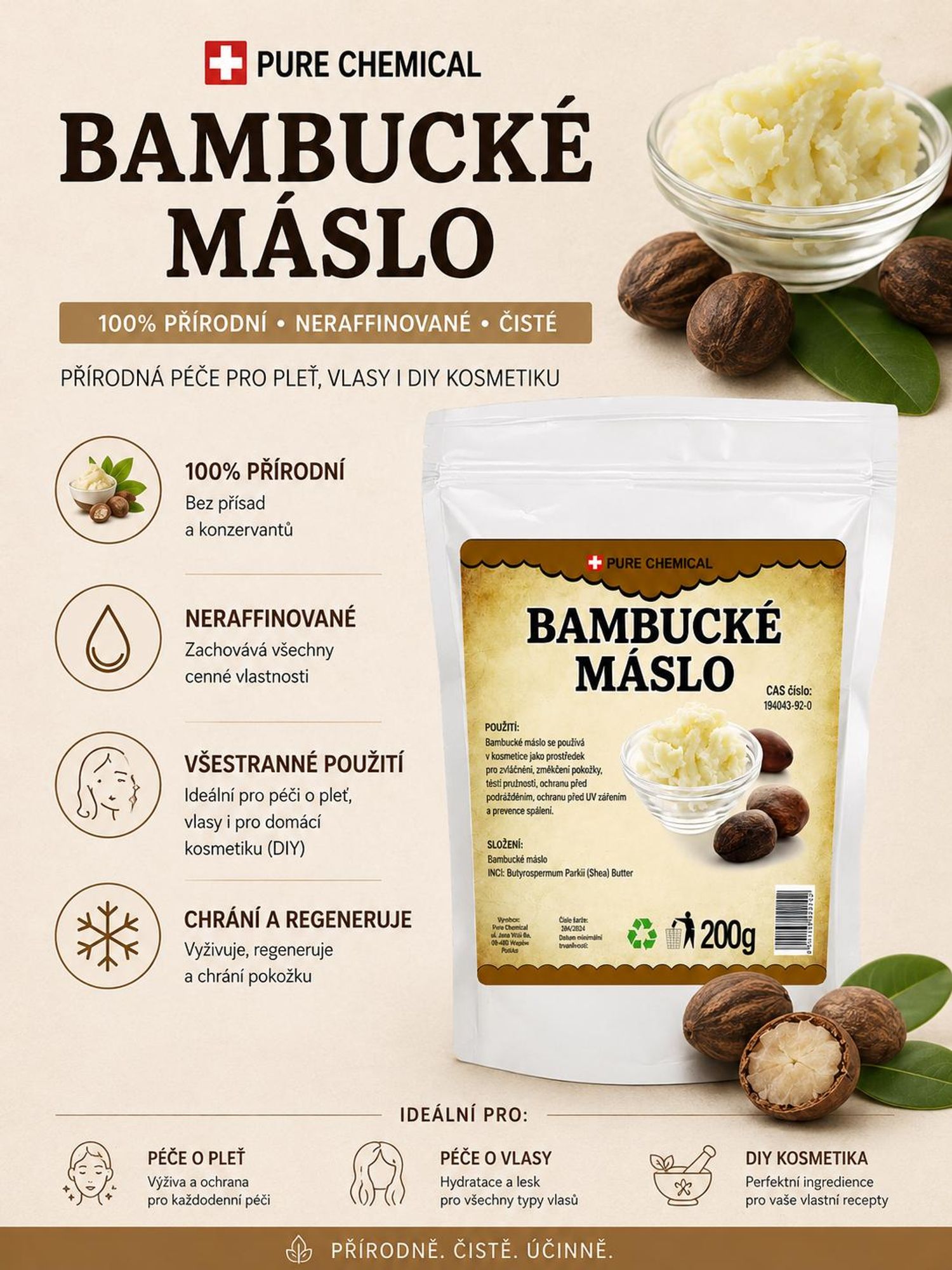 Bambucké máslo nerafinované