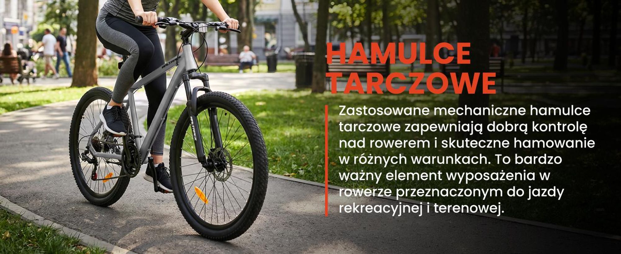 Rower górski z 26 calową ramą, hamulcami tarczowymi i amortyzatorem przednim w kolorze szarym