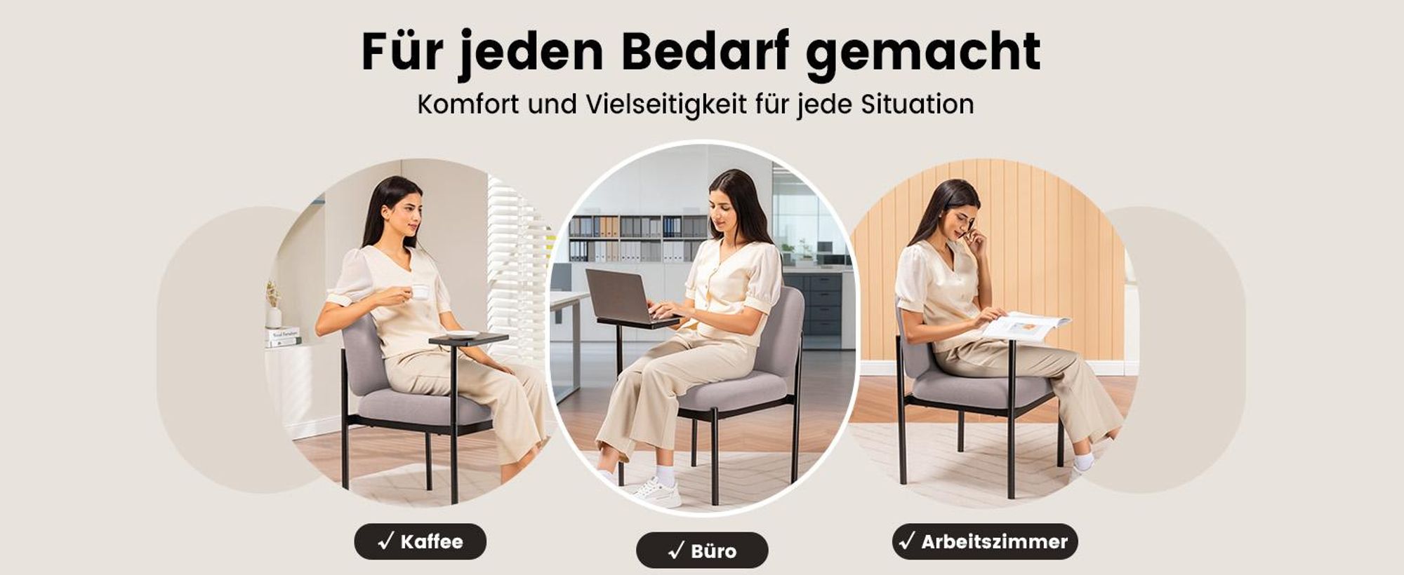 COMHOMA Loungesessel Sessel Relaxsessel Ohrensessel modern, Polsterstuhl mit Metallbeinen, Einzelsofa für Wohnzimmer/Schlafzimmer/Garten, Lila