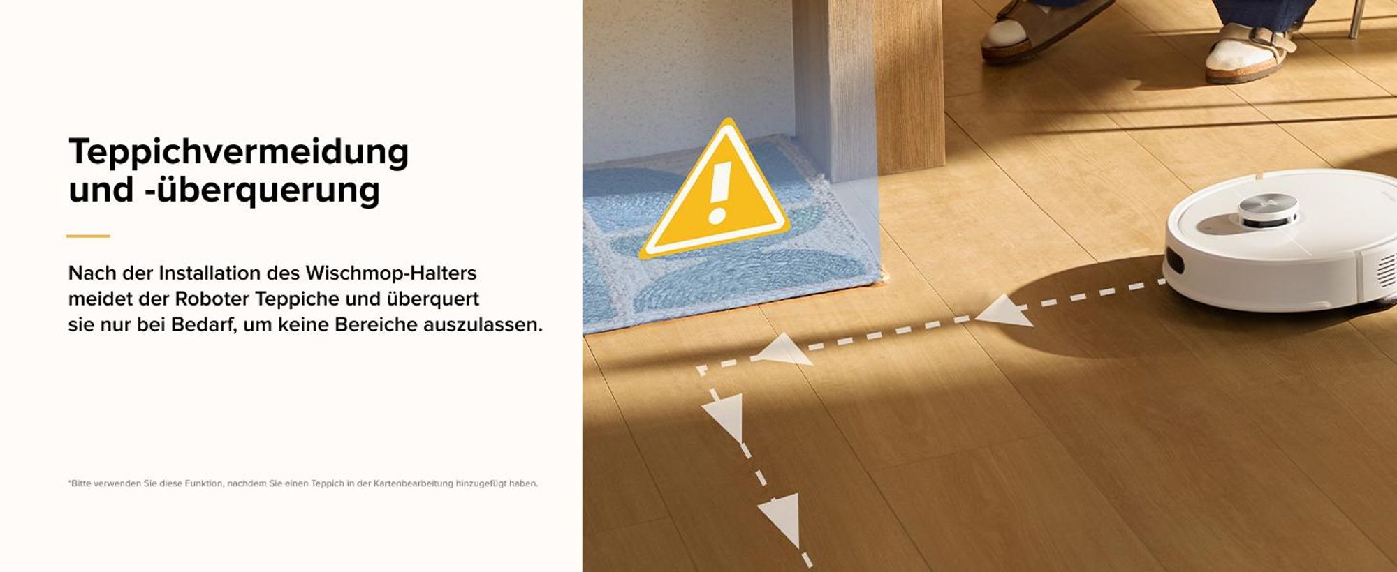 Roborock Q7 M5 Saugroboter mit Wischfunktion, 10.000Pa(Upgrade von Q5 PRO), Dual Anti-Tangle-System, Staubsauger Roboter für Teppich, Tierhaare (Weiß)