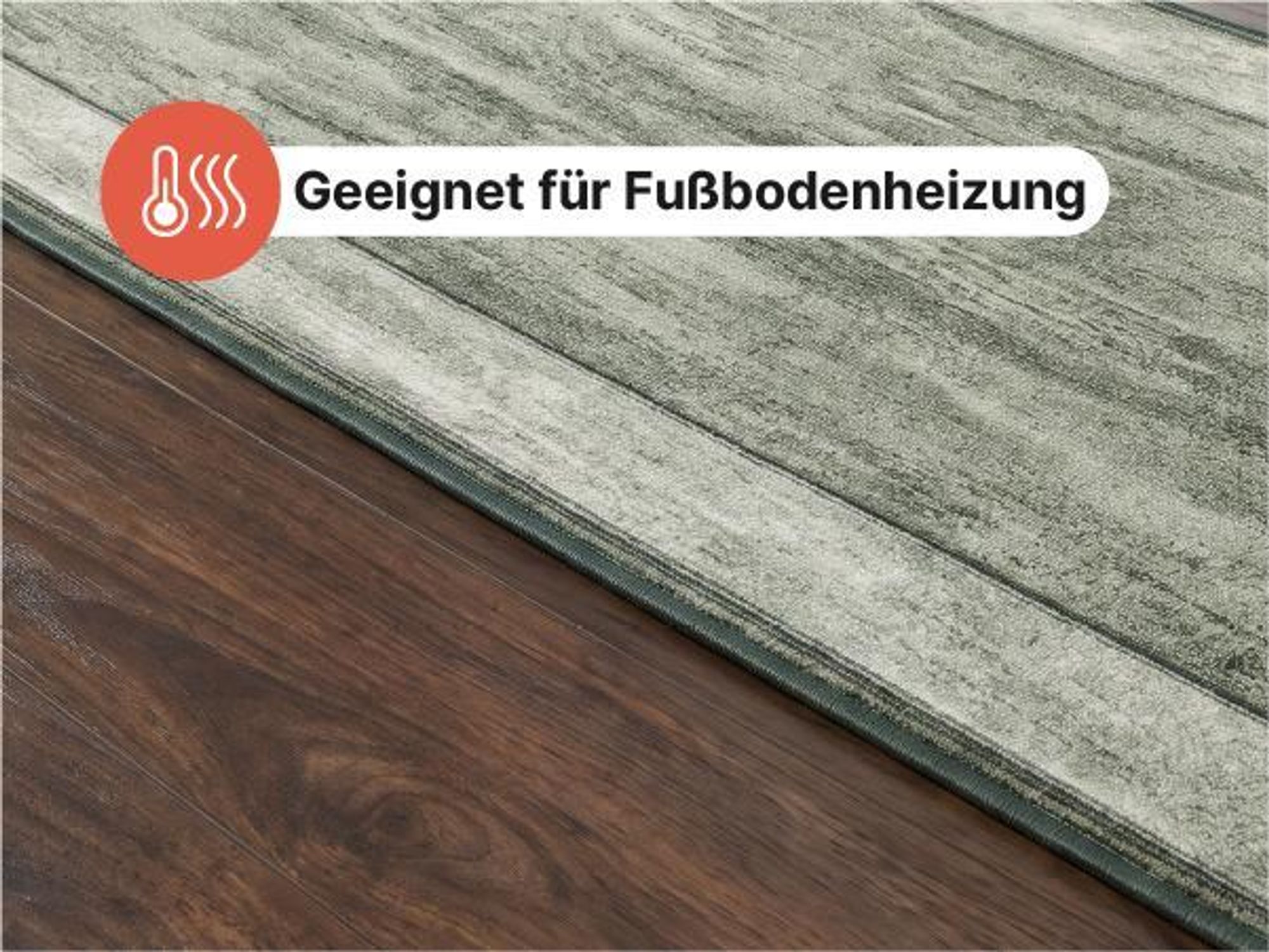 Tapiso Läufer Anti Rutsch Modern Rot Gelb Wohnzimmer 120 x 270