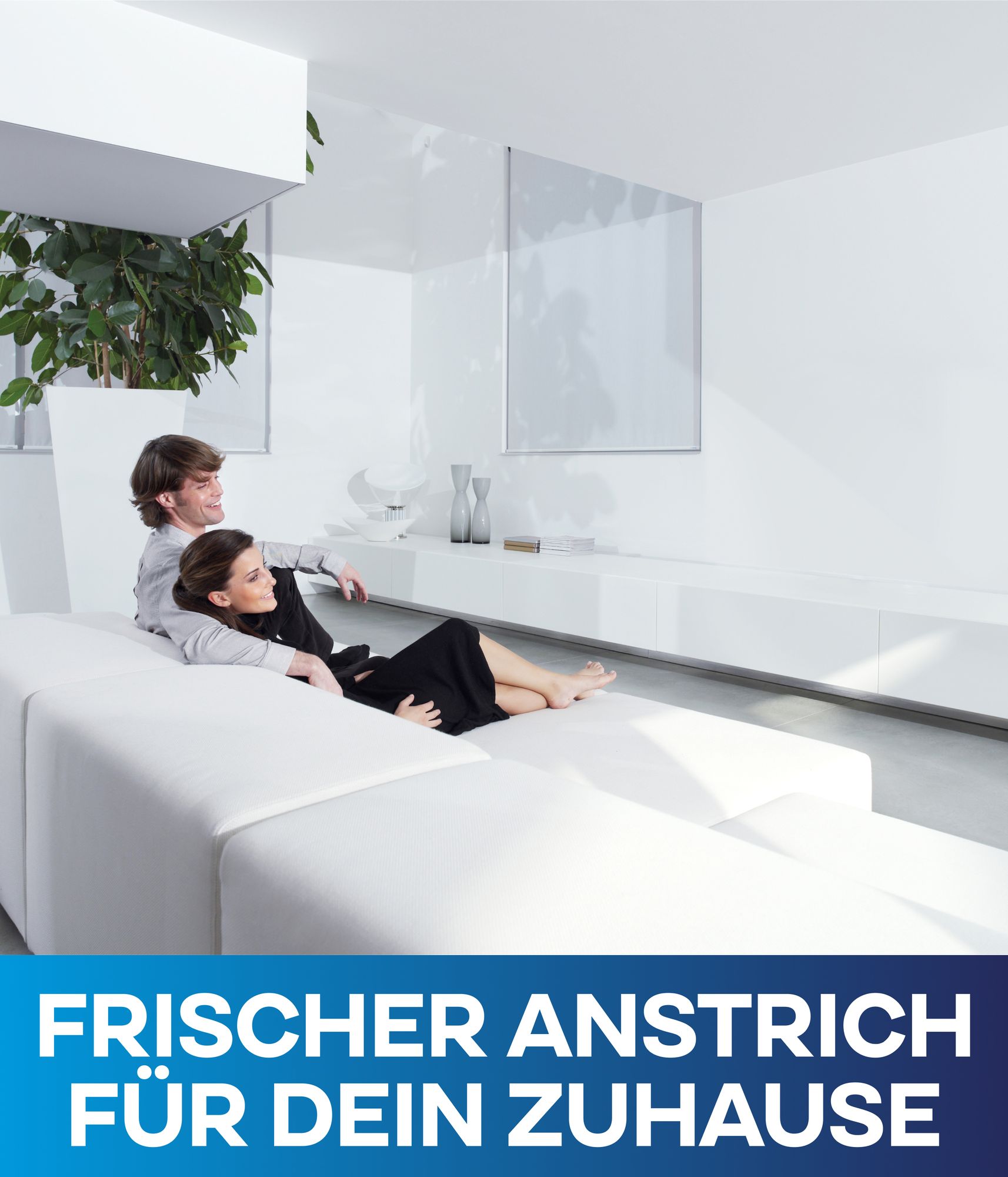 Plid Latexfarbe 10 L Weiß Satin – Abwaschbare Innenfarbe für ca. 70 m² – Seidenmatte Wandfarbe, pflegeleicht, Germany