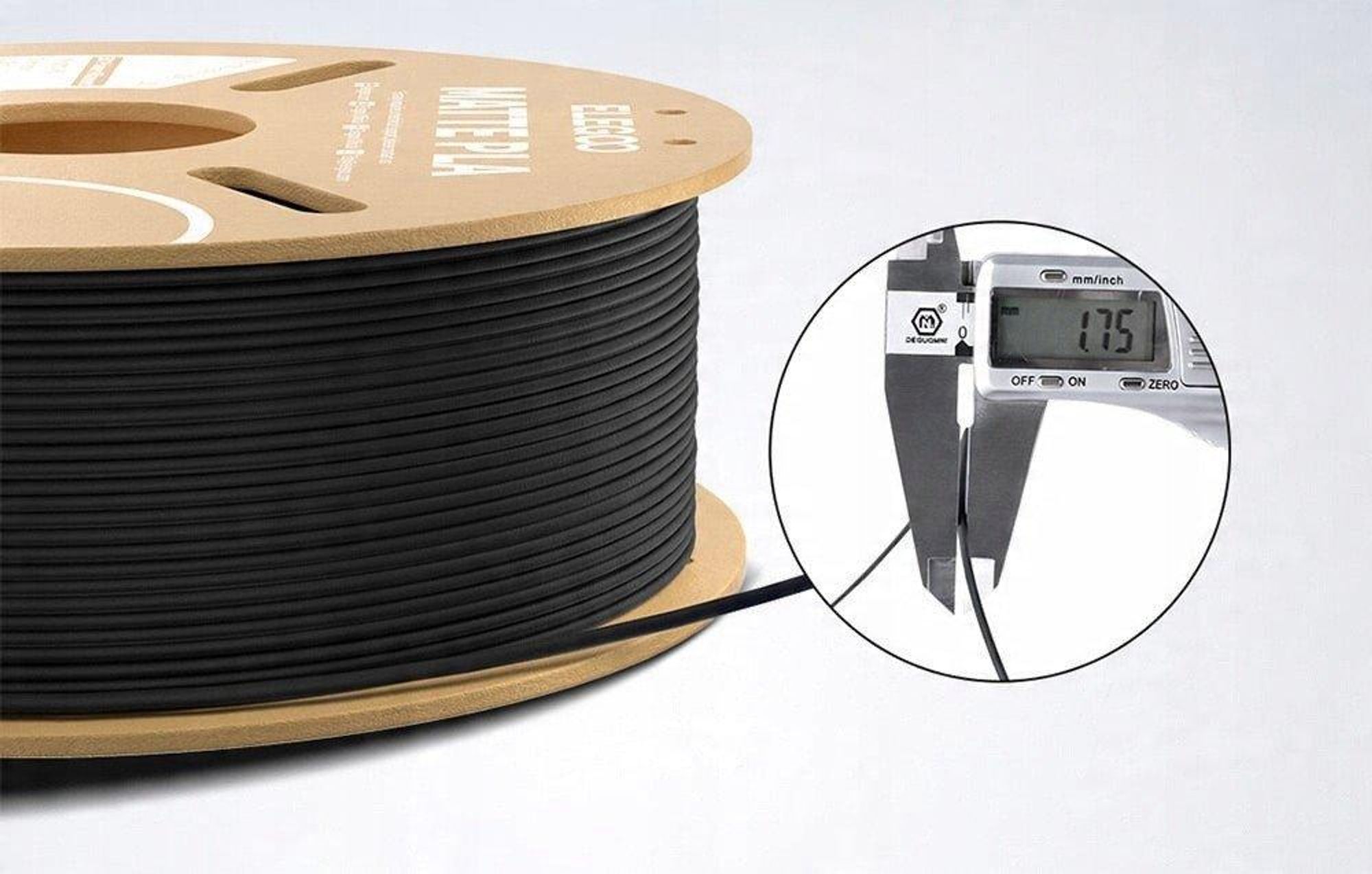ELEGOO PLA MATTE -1.75mm-1KG-Cardboard Spool-Matte Black