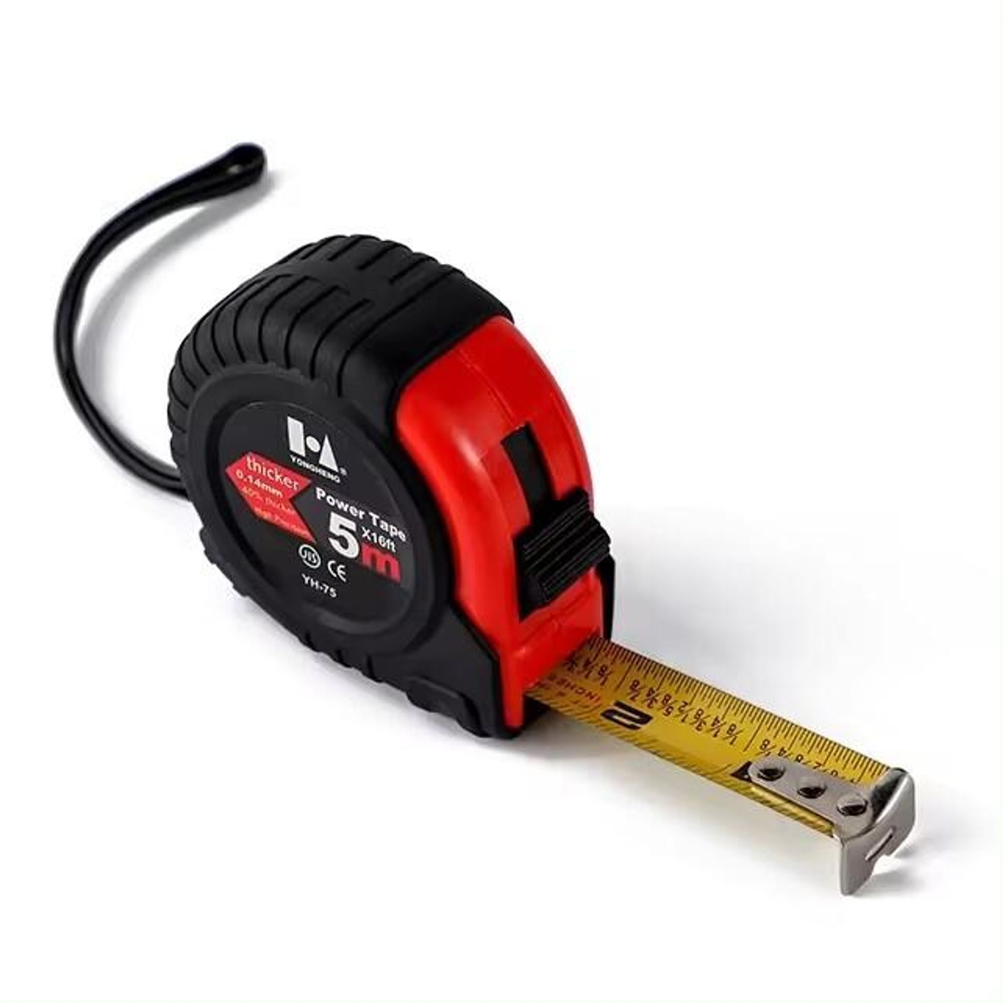 Rollbandmaß 5m Bandmaß Maßband mit Rücklauf, Rollmeter Messband 25mm