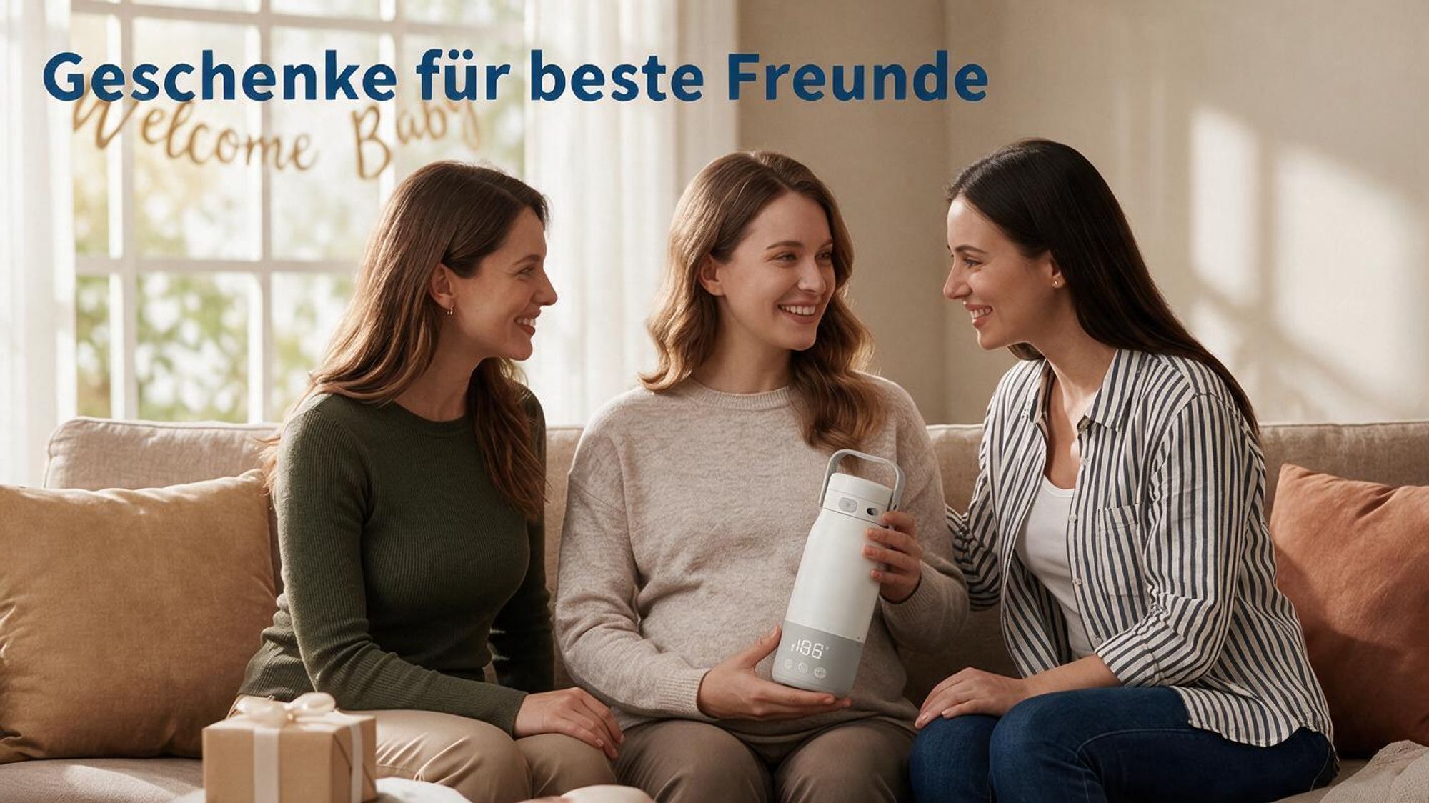 Tragbarer Babyflaschenwärmer für unterwegs, Flaschenwärmmit baby 500 ml 12800 mAh Akku, 2 Minuten bis 37°C, ±1°C LED Display, USB-C, IPX7