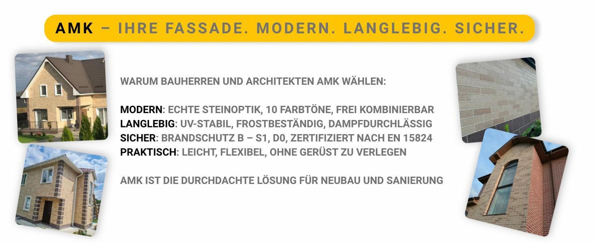 AMK – Ihre Fassade. Modern. Langlebig. Sicher.