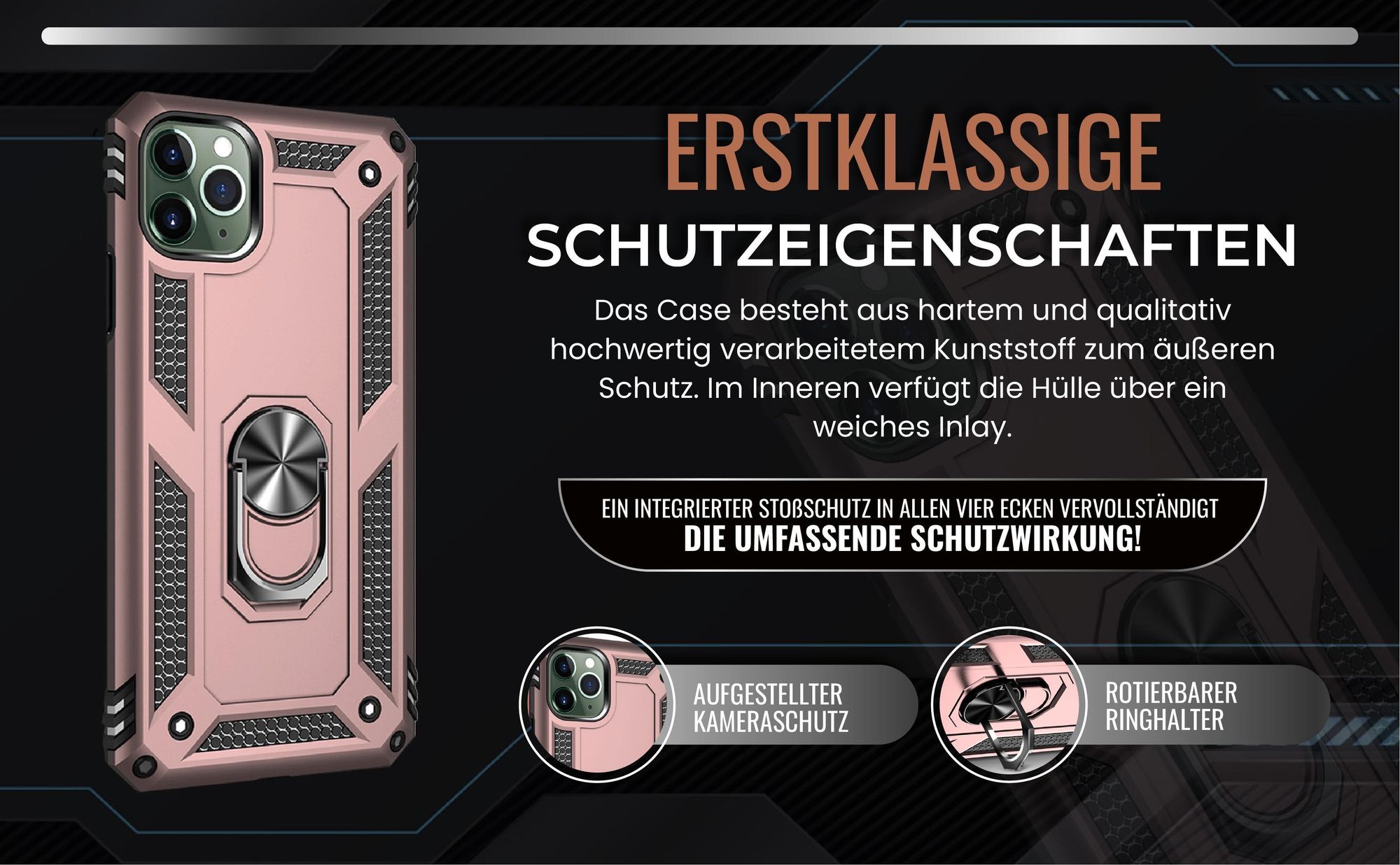 Handycase in Rosegold für Apple iPhone 11 Pro mit Kameraschutz