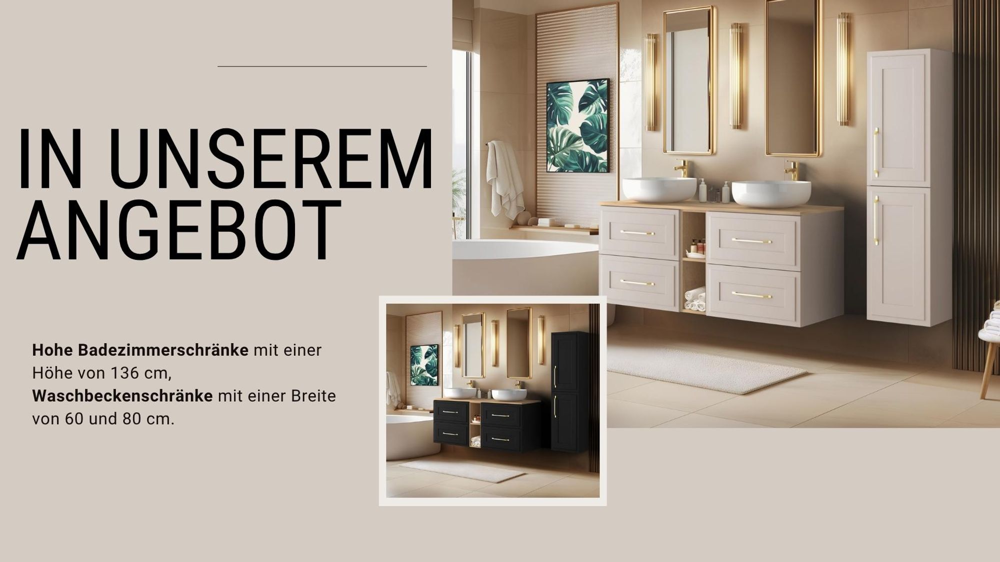 Rodan, Hochschrank, Badschränke, Badezimmerschränk, Badezimmermöbel