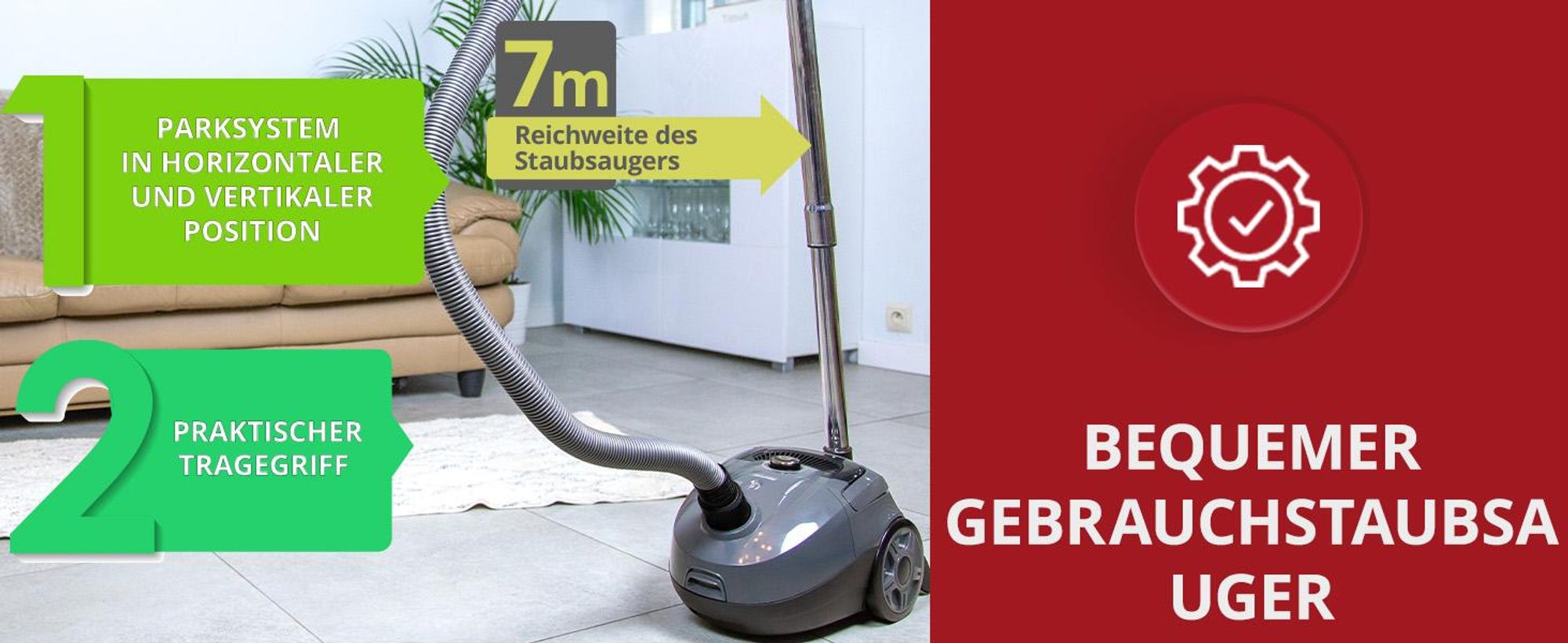 Beutelstaubsauger - stark - leise, Handheld - Zimmer MPM MOD-52