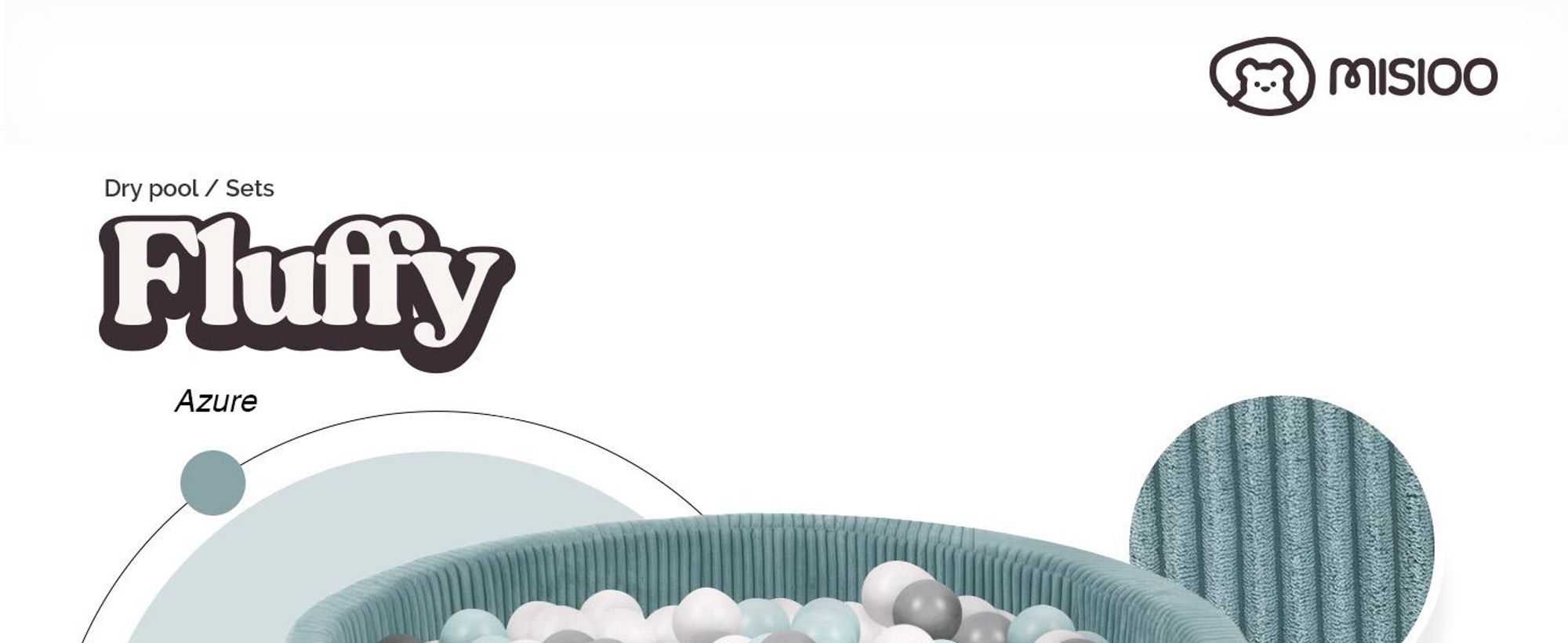 Detský bazén s loptičkami 90x30cm + 200 loptičiek - Misioo detský bazén s loptičkami - Prateľný prémiový poťah - Modrý - Detský bazén s loptičkami od 1 roka - MISIOO