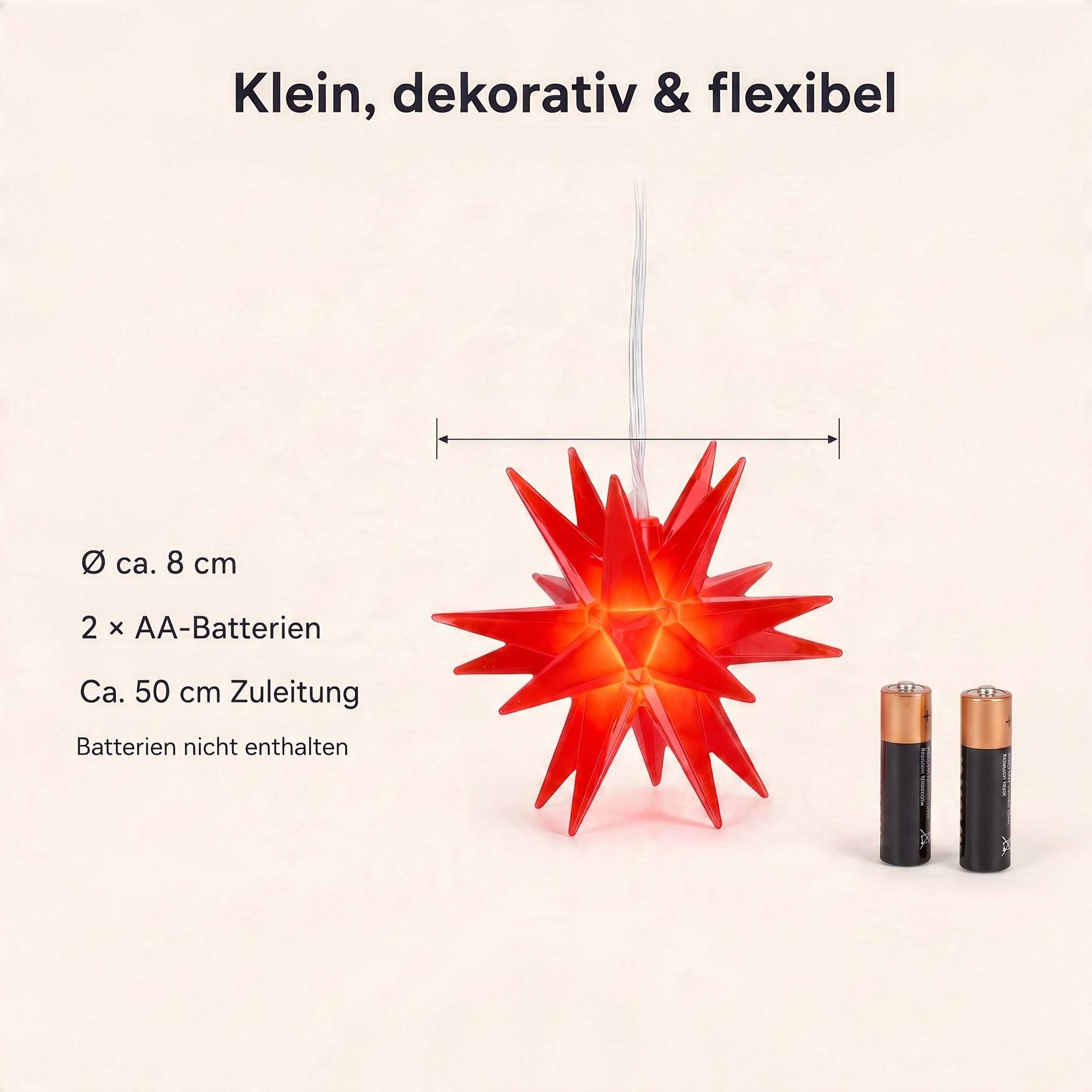 Stern mit Batteriefach