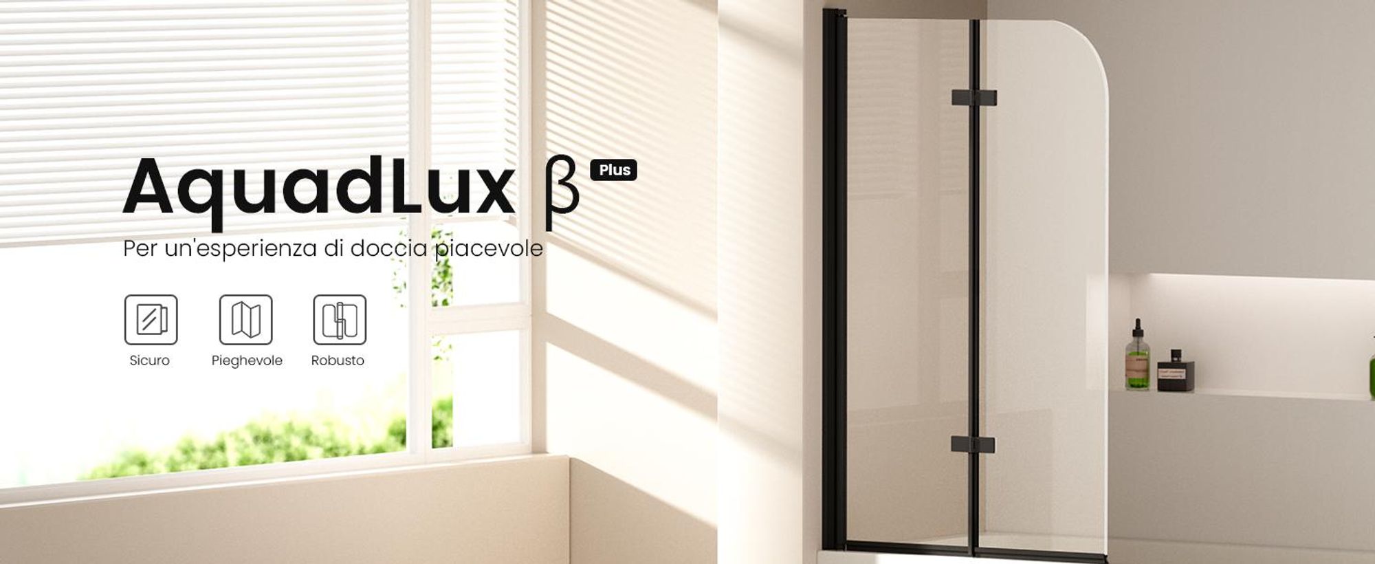 EMKE Cabina doccia 100x140cm Schermo pieghevole per vasca da bagno Attacco per vasca da bagno Nero opaco Schermo doccia in vetro NANO Easy Clean da 6mm