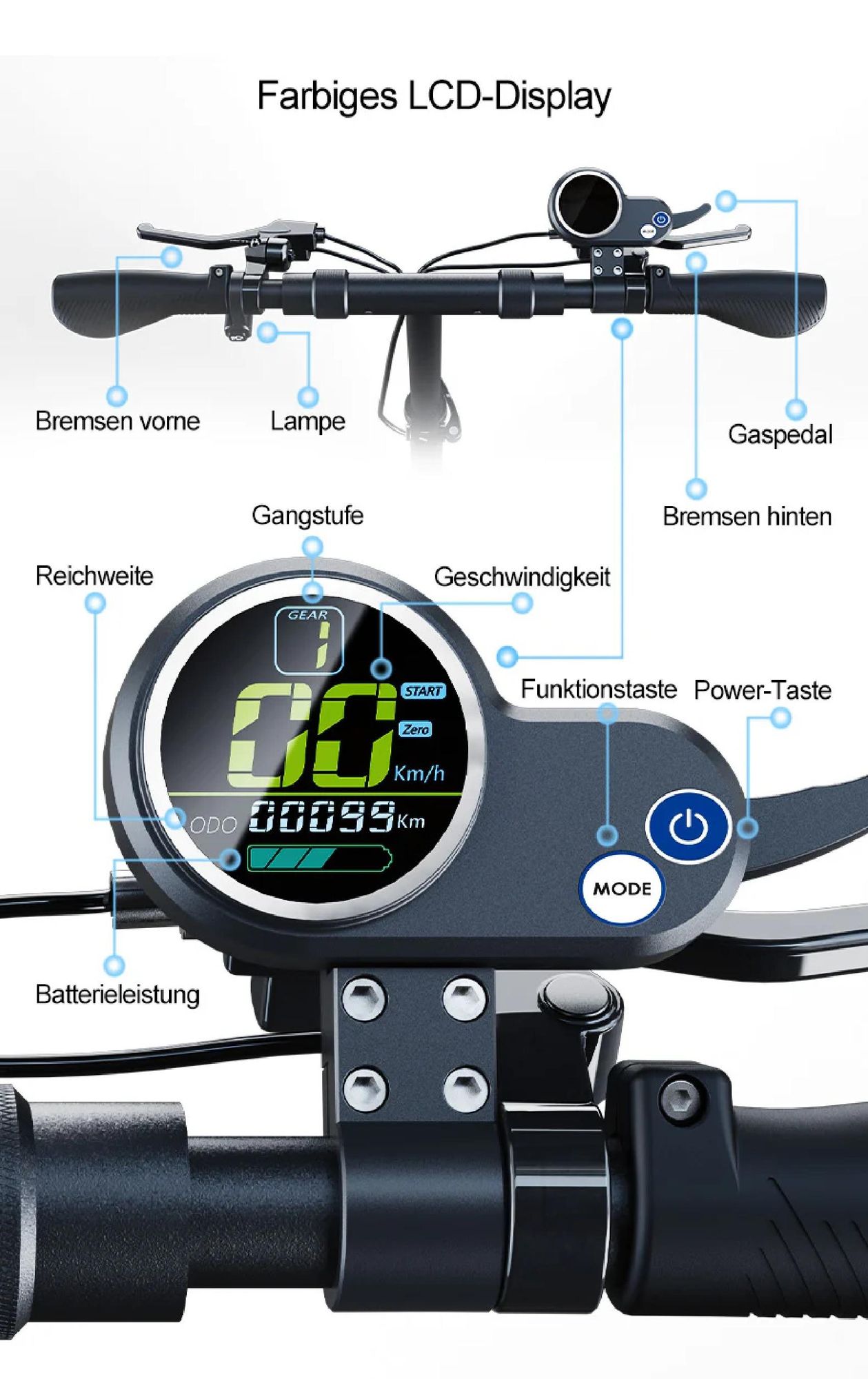 JOYOR Y8-S ABE- Faltbar Elektroroller - 500W Motor 48V26AH Akku 10 Zoll Reifen - Schwarz