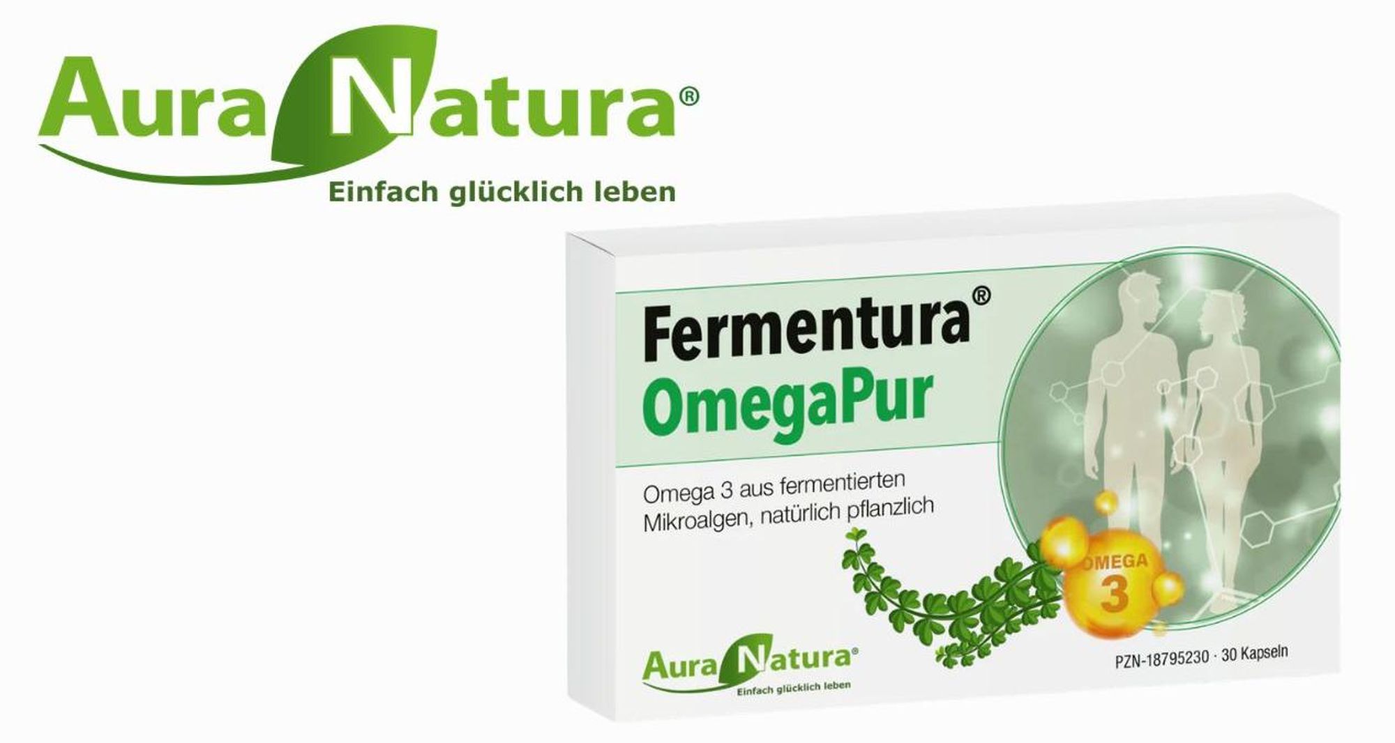 Fermentura OmegaPur – Hochdosierte Omega 3 Kapseln aus veganem Algenöl – 30 Kapseln | Vegan