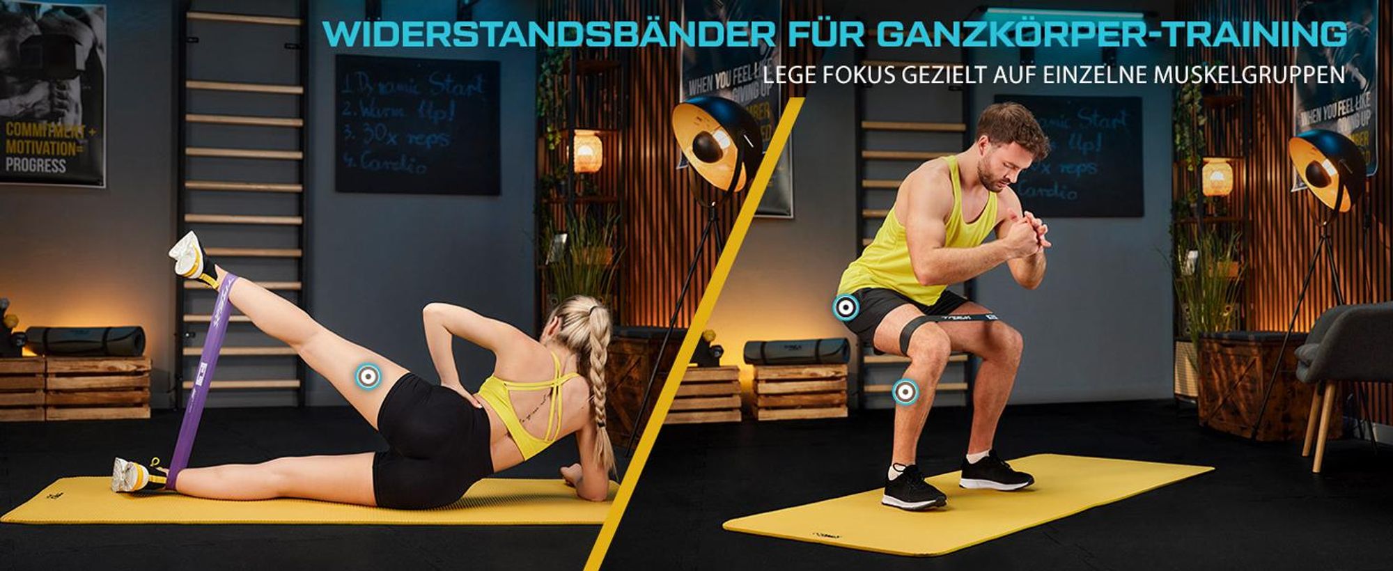 TREX SPORT Gymnastikband 5 Stück Set TX-065RBC Widerstandsband | Fitnessband 100% Latex, 1-18 kg, robust, elastisch | Resistance Band Mehrfarbig