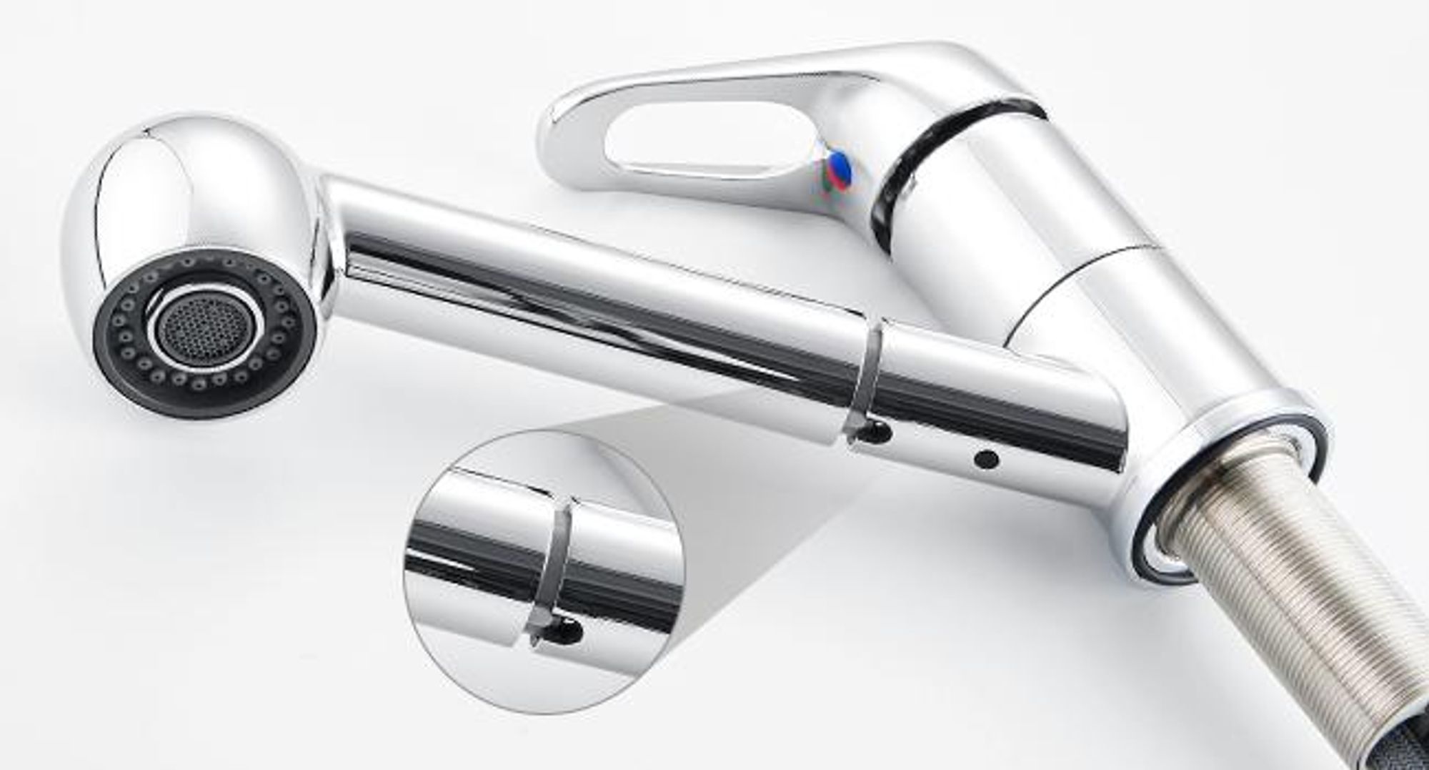 Ausziehbar Wasserhahn mit 2 Strahlarten und 360° Drehung für mehr Flexibilität, Auralum Wasserhahn Küchenarmatur, Spültischarmatur, Chrom