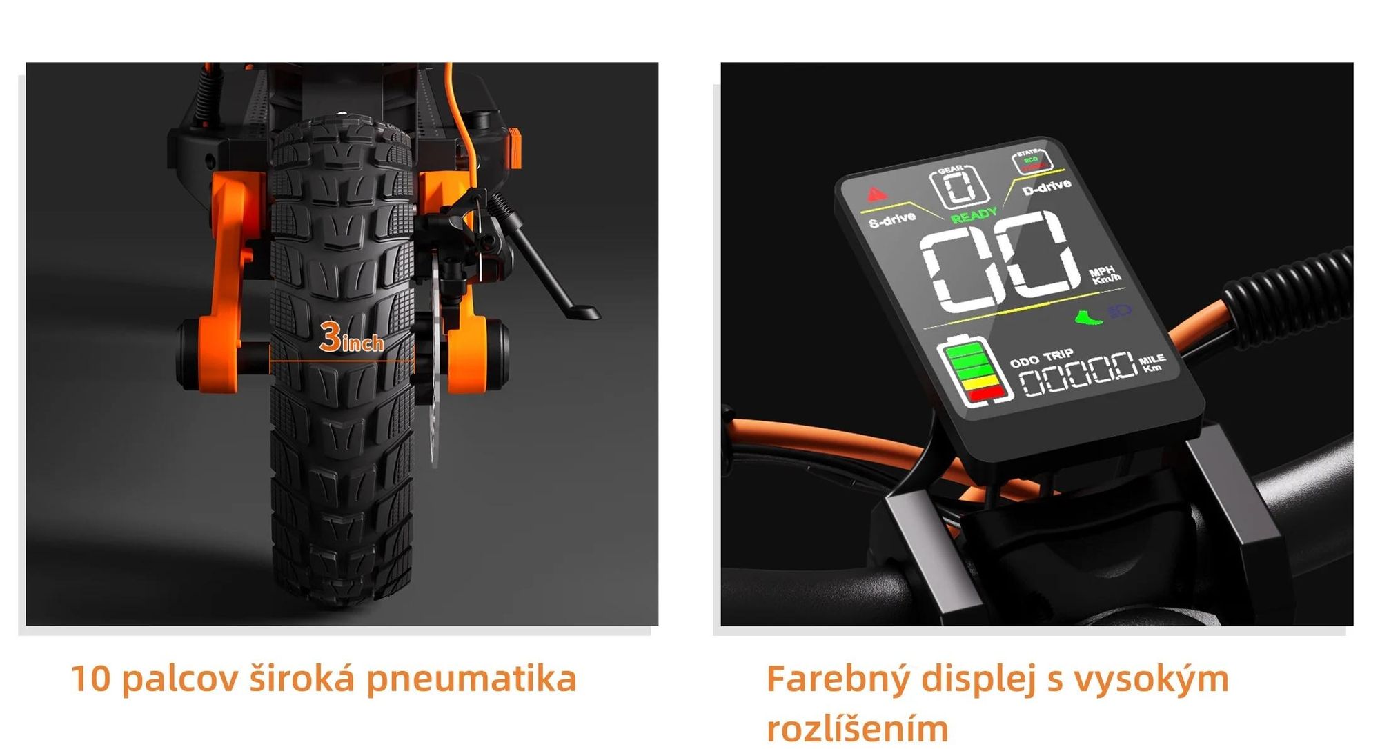 Elektrická Kolobežka JOYOR S8 - 600W Motor 48V26AH Batéria 10-palcové Pneumatiky Kotúčová Brzda - Čierna