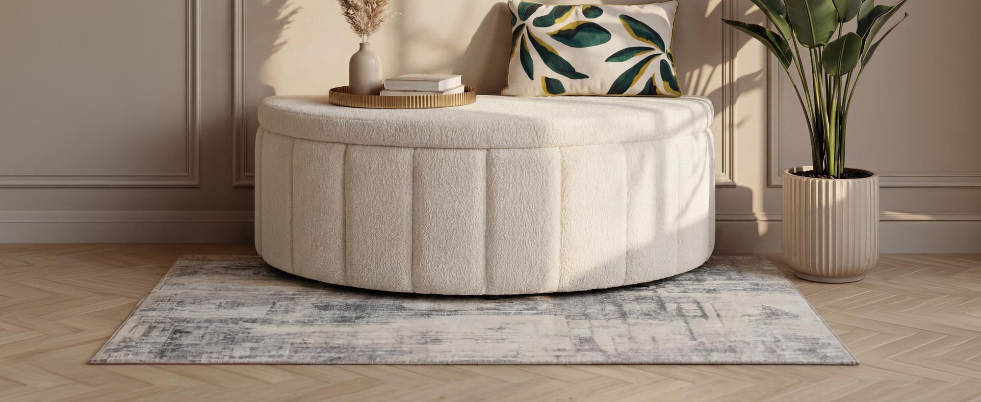 tectake® Polsterbank Moon kein Aufbau, 108 x 48 x 38,5 cm