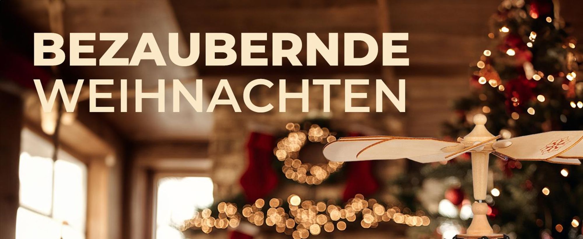 CASARIA Weihnachtspyramide aus Echtholz 3 Etagen