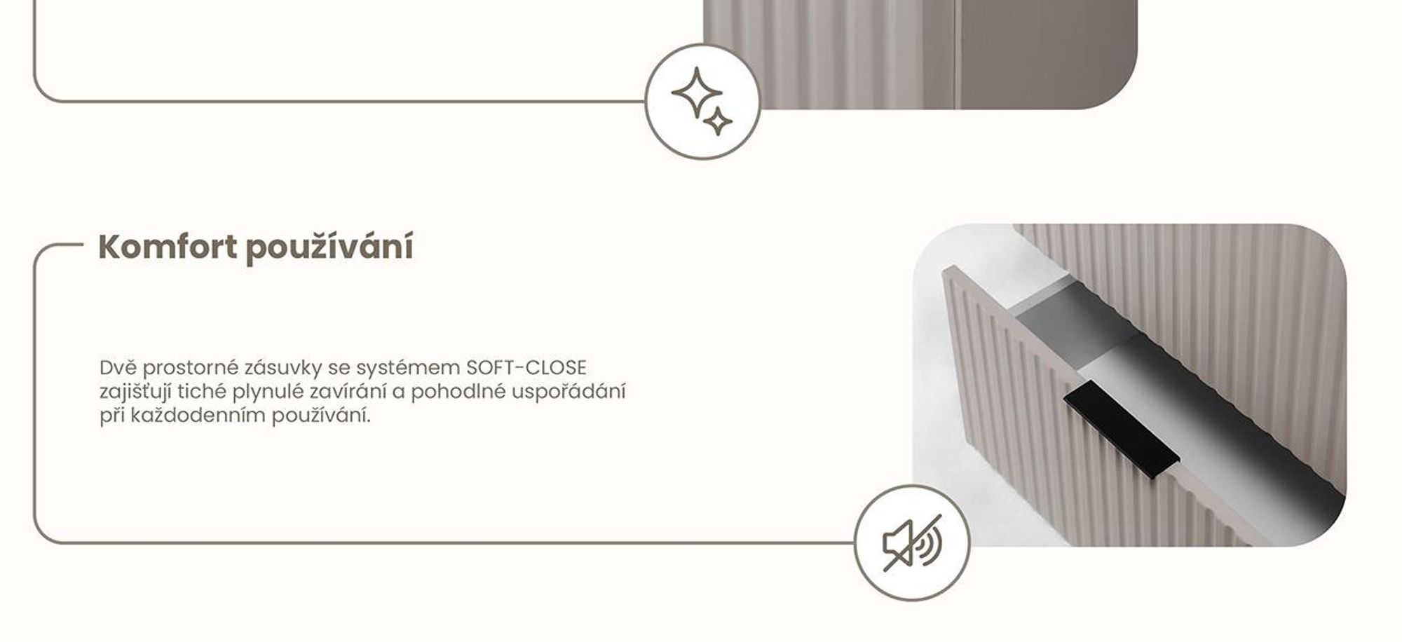 Rodan | Koupelnová Skříňka 60 cm | Béžová Matná | Š/V/D 60/57/46 cm | 2 Zásuvky s Tichým Dovíráním | Koupelnový Nábytek | Bez Desky