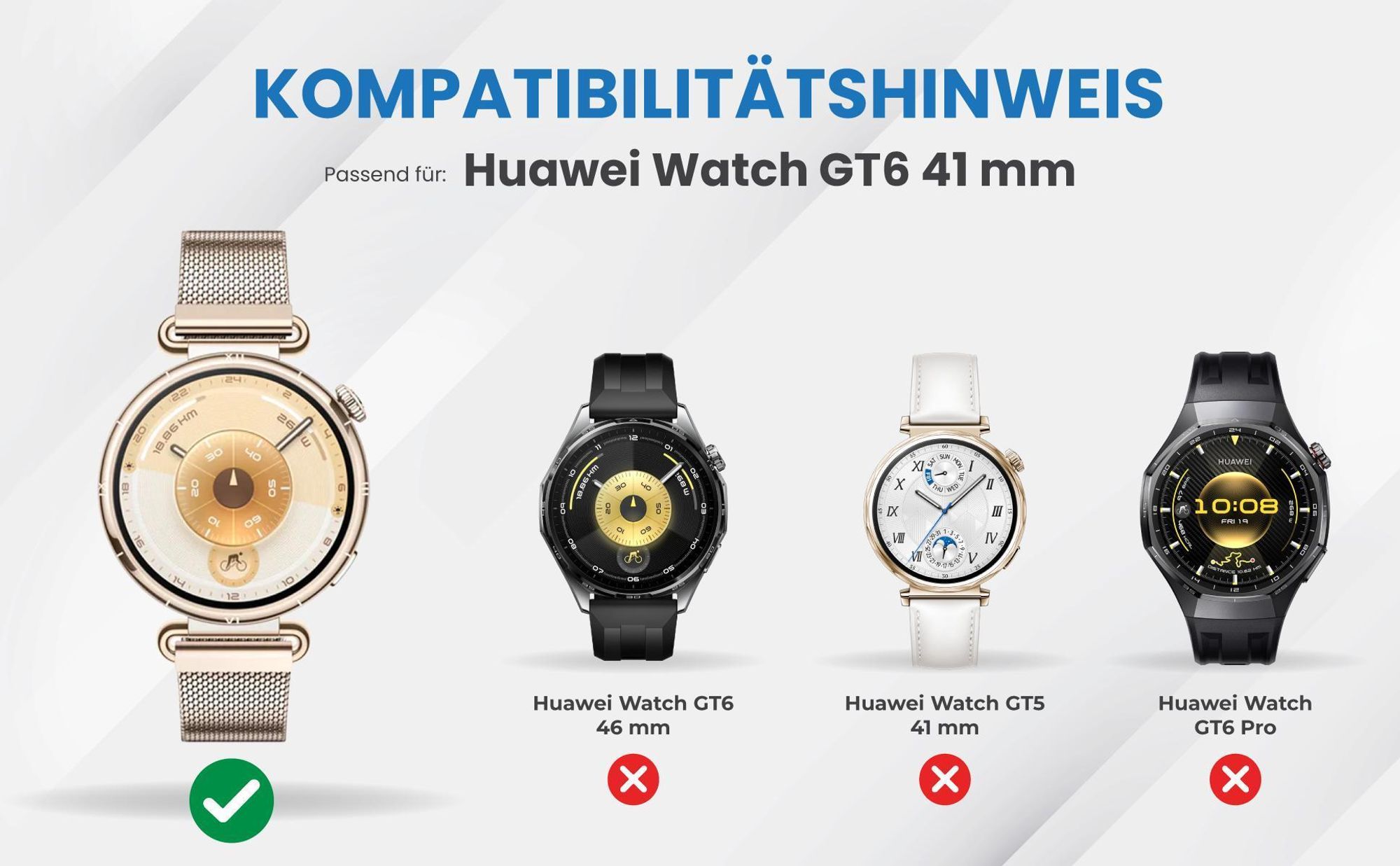 Kompatibilitätshinweise Hülle für Huawei Watch GT6 41 mm