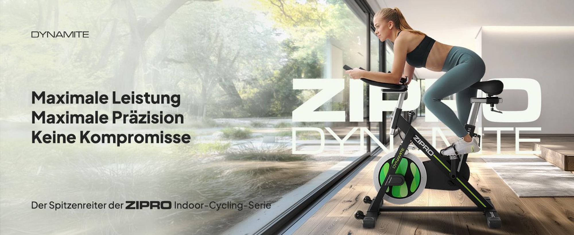 Zipro Heimtrainer Fahrrad Dynamite – Magnetisches Fitnessbike für Zuhause Leiser Hometrainer mit Verstellbarem Sattel LCD Display Kompakt & Stabil