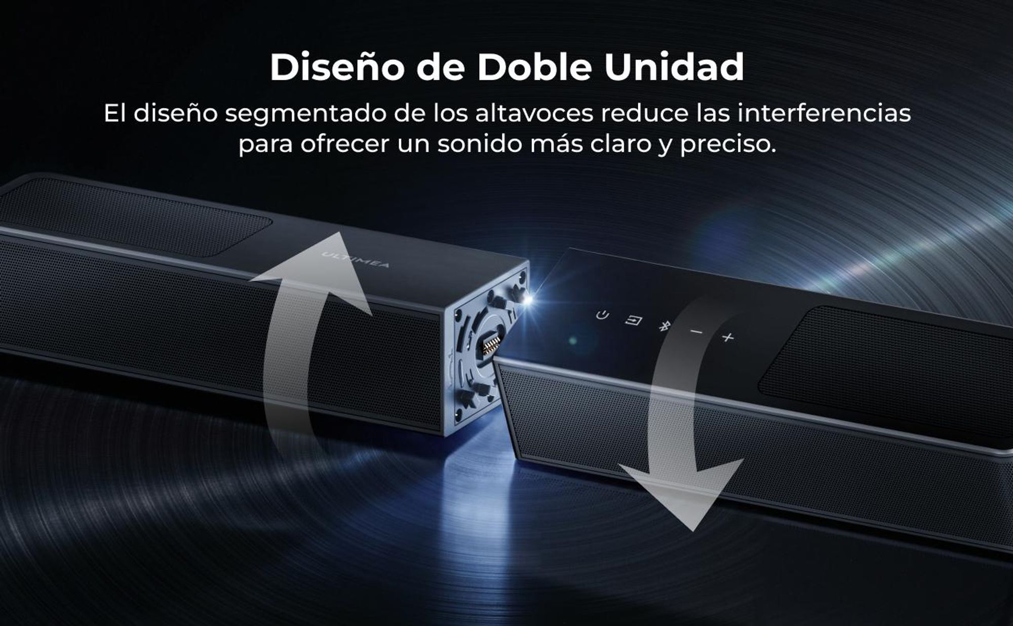 ULTIMEA Poseidon M70: Barra de sonido para TV, 3.1.2 Dolby Atmos, subwoofer inalámbrico de 5,25", HDMI eARC, Bluetooth® 6.0, 312 W de potencia máxima