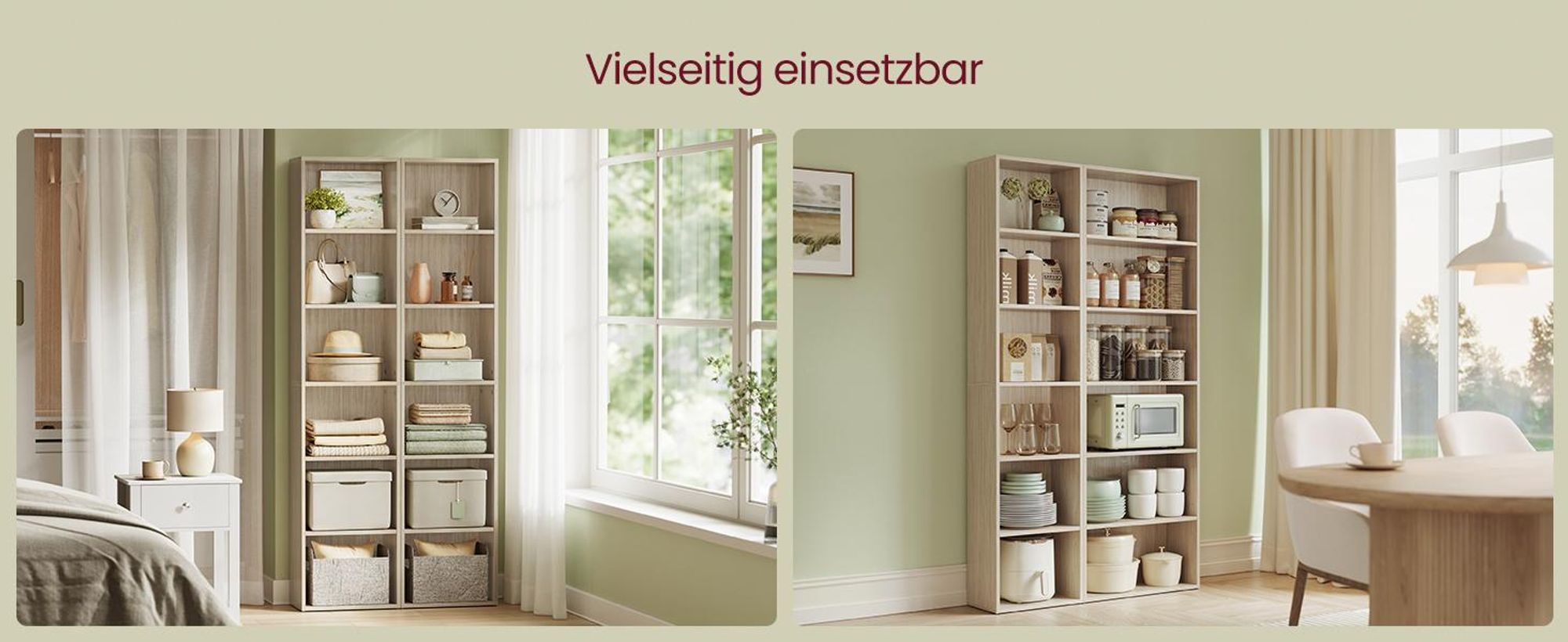 VASAGLE Bücherregal, 6-stöckiges Regal, offenes Aufbewahrungsregal, Standregal, 24 x 40 x 178,5 cm