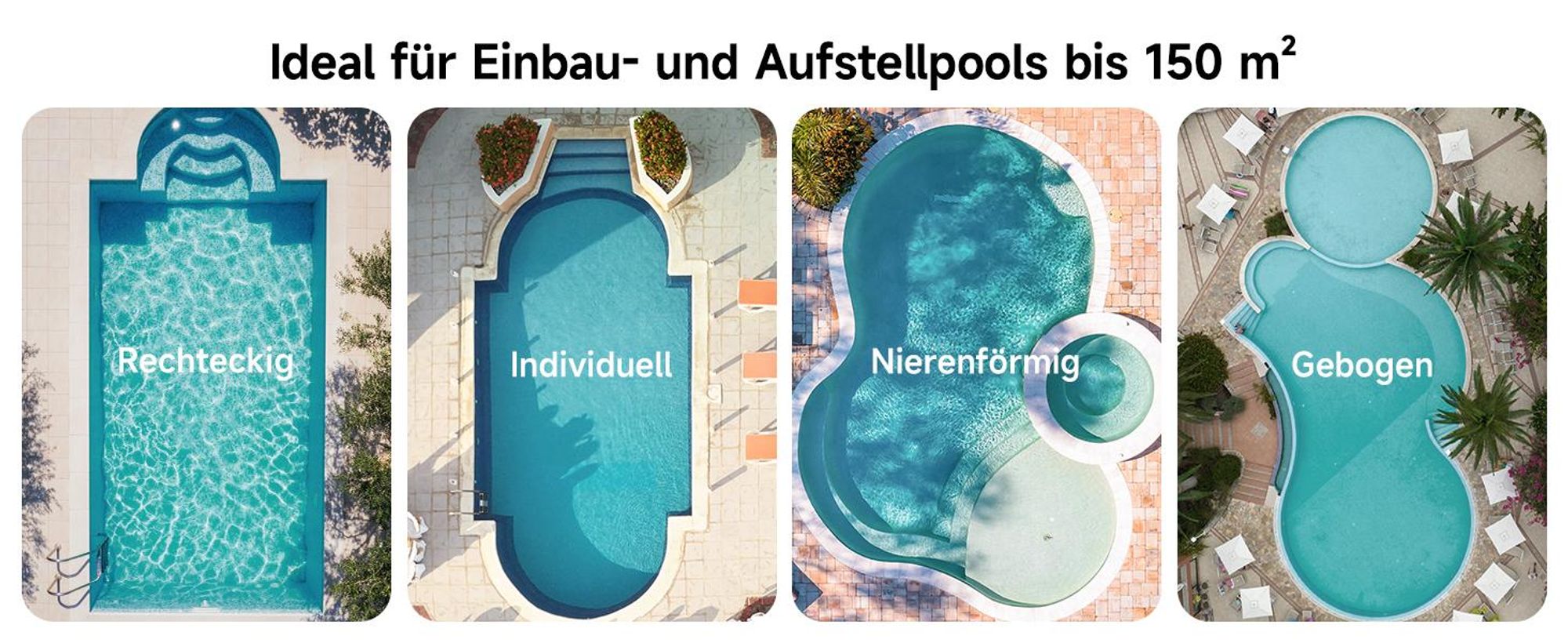 WYBOT C2 Kabelloser Poolroboter - 3592 GPH Saugkraft, 180min Laufzeit, 180μm+10μm Doppelfilter, App-Steuerung, IPX8, bis 1614sq.ft​
