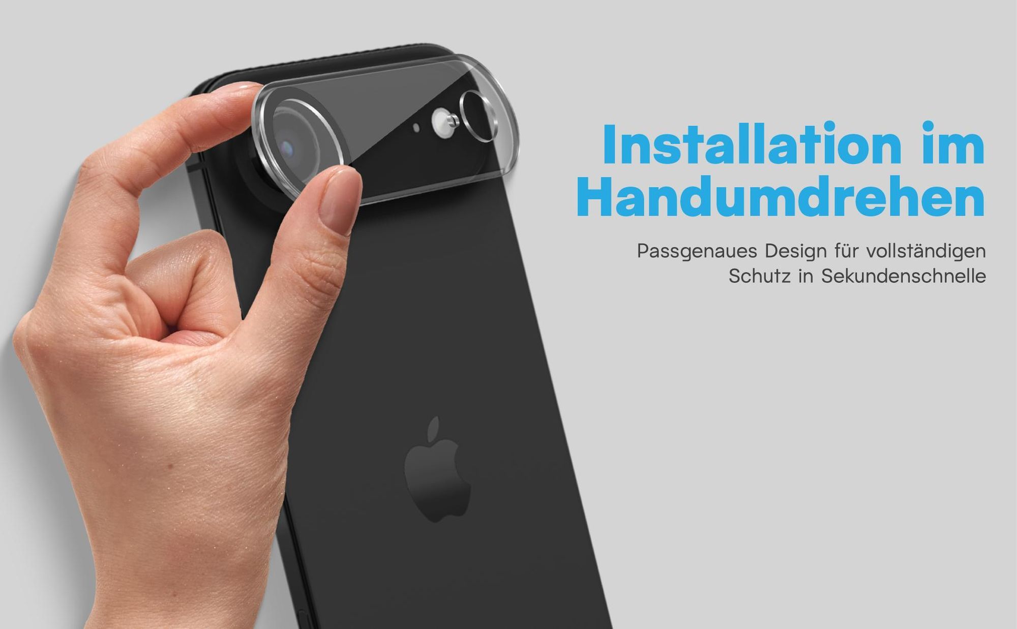 2x Kameraschutz aus 9H Glas für Apple iPhone 17 Air in passgenauem Design