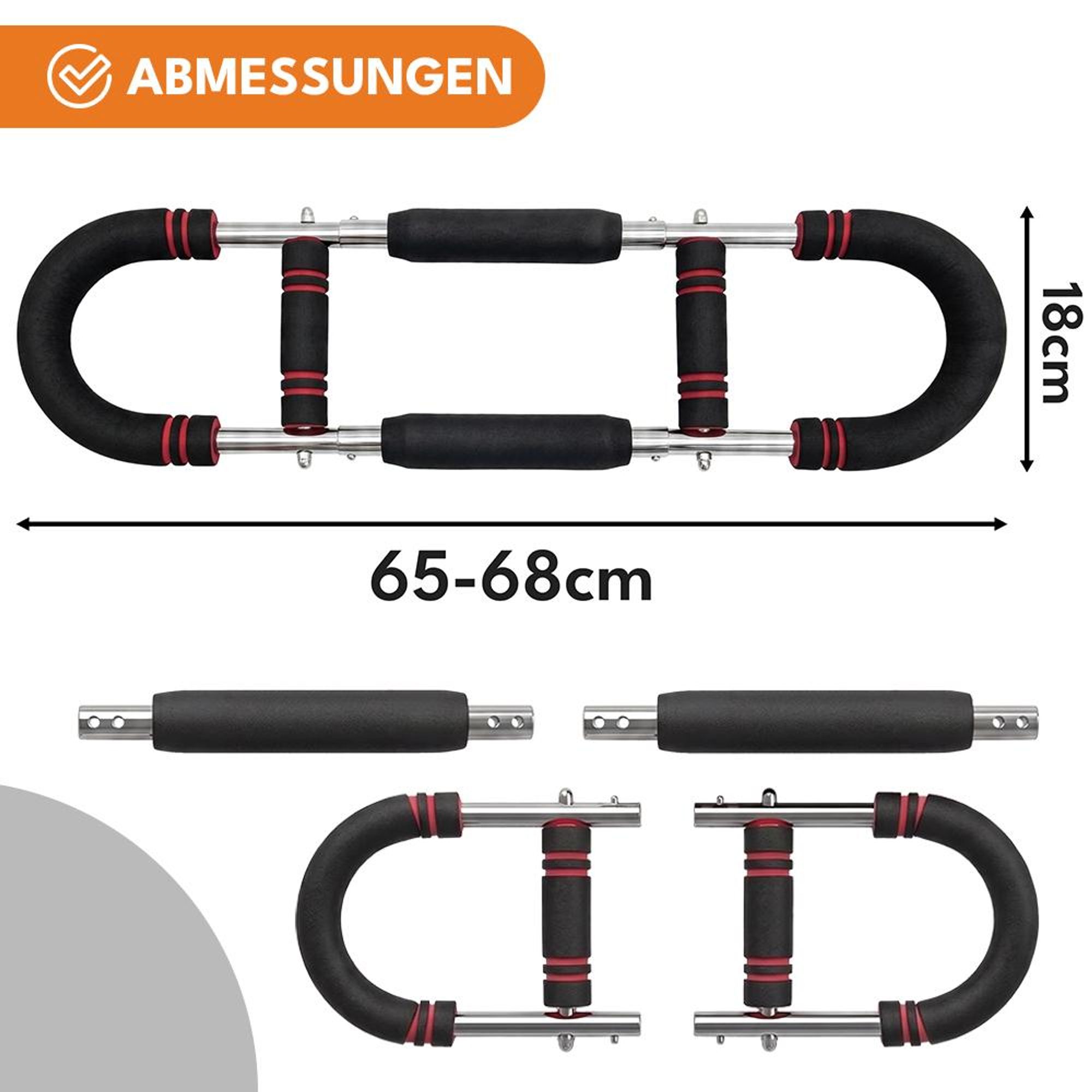 KRUMAD Federarmtrainer Verstellbar, Brustmuskel Trainer mit Widerstandsband, Oberkörper und Bauchtrainer für Zuhause, Home Workout Gerät
