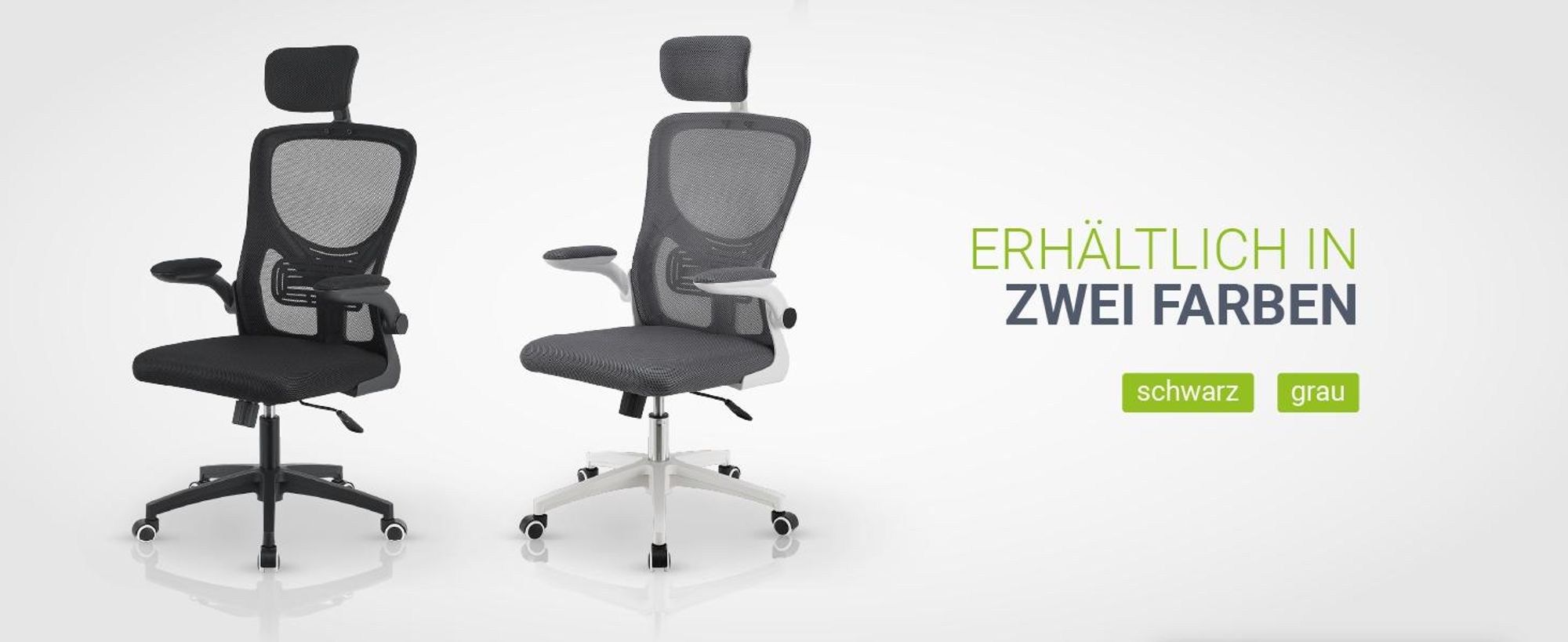 Juskys Bürostuhl Baltimore mit Rollen & Armlehne - ergonomisch & höhenverstellbar - Schwarz