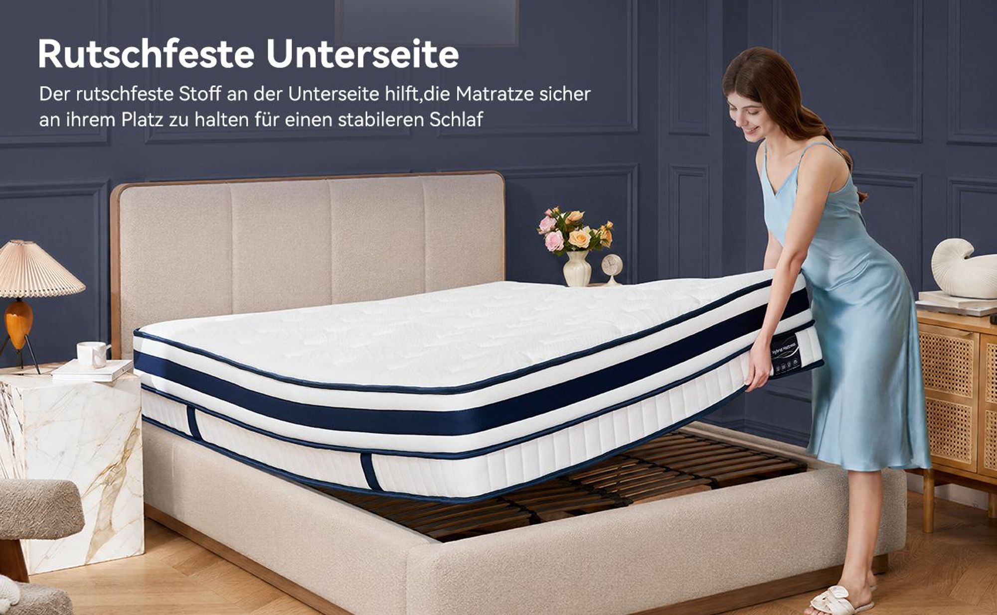 Matratze 90x200 30cm Integrierter Topper Matratze 7 zonen Taschenfederkernmatratze H3/H4