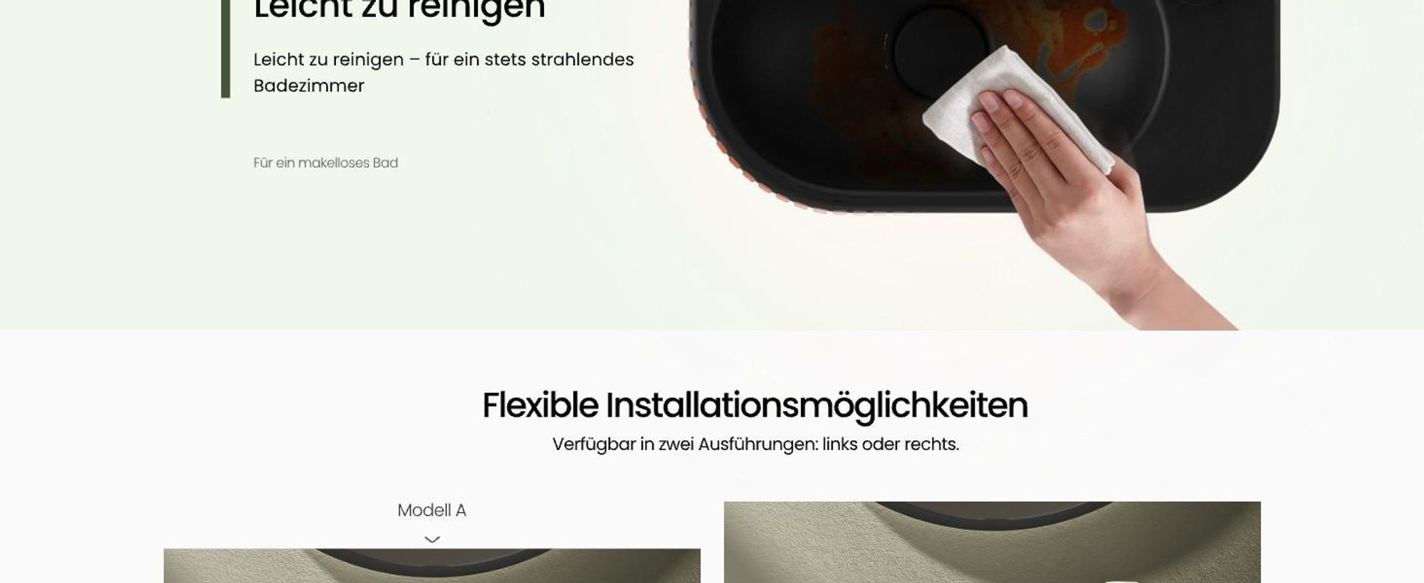 EMKE Eck-Wandwaschbecken – Kleines rechteckiges Aufsatzwaschbecken aus Keramik 400 x 215 x 120 mm mit Wasserhahnloch rechts Schwarz