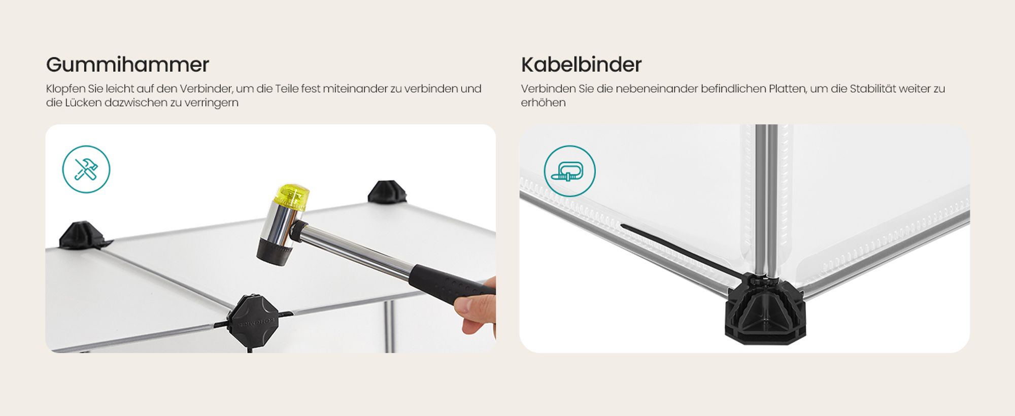 SONGMICS Kleintiergehege, atmungsaktiv, wasserresistentes Gewebe unten, Kaninchenstall