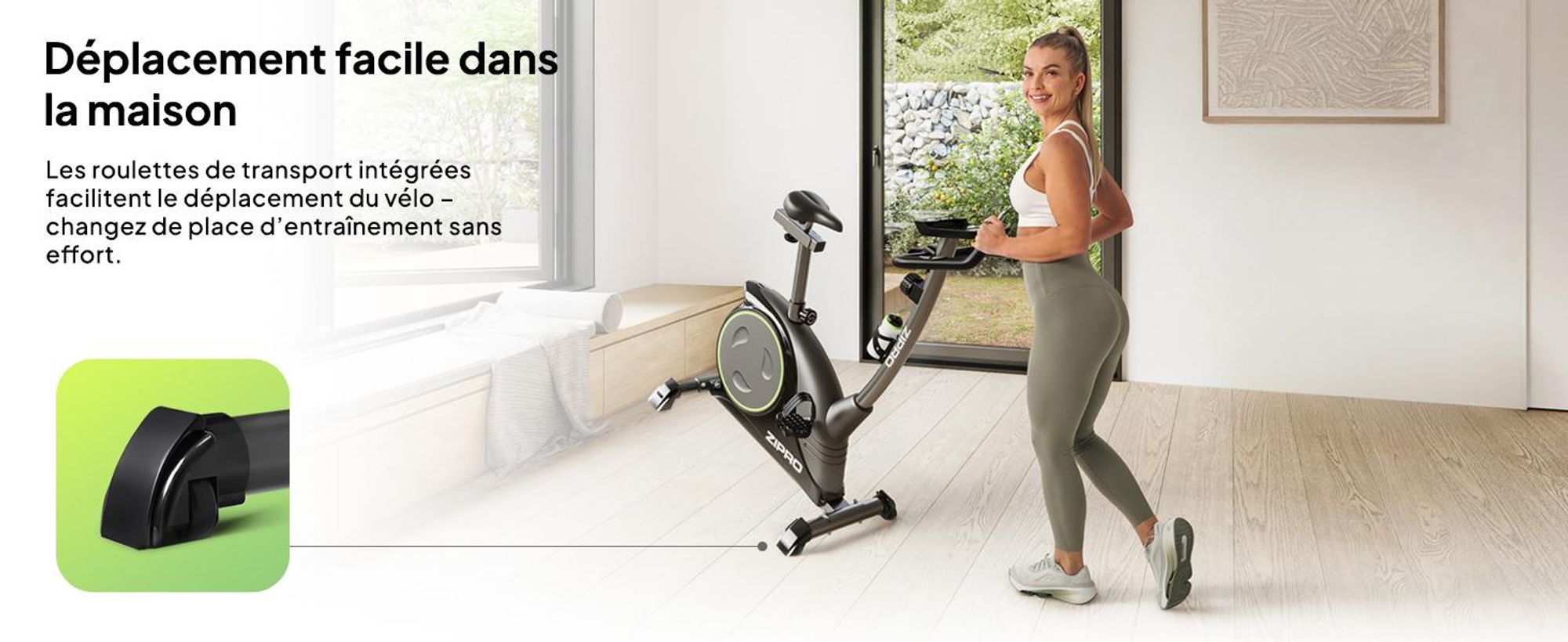 Zipro Nitro Vélo d'appartement magnétique | Écran LCD | Vélo de fitness 8 niveaux de résistance | Vélo d'appartement, ergomètre, vélo,