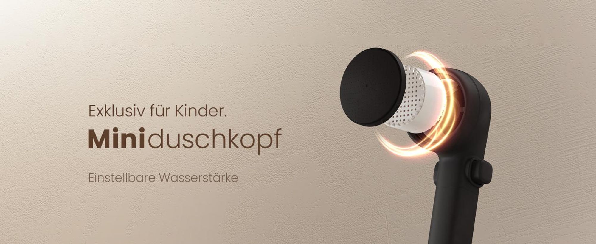 EMKE® Duschsystem mit Thermostat Schwarz mit Kinderdusche, Digitalanzeige & Chlorfilter 4 Ausgänge Rund Regandusche Familienfreundlich Duschsäule F23